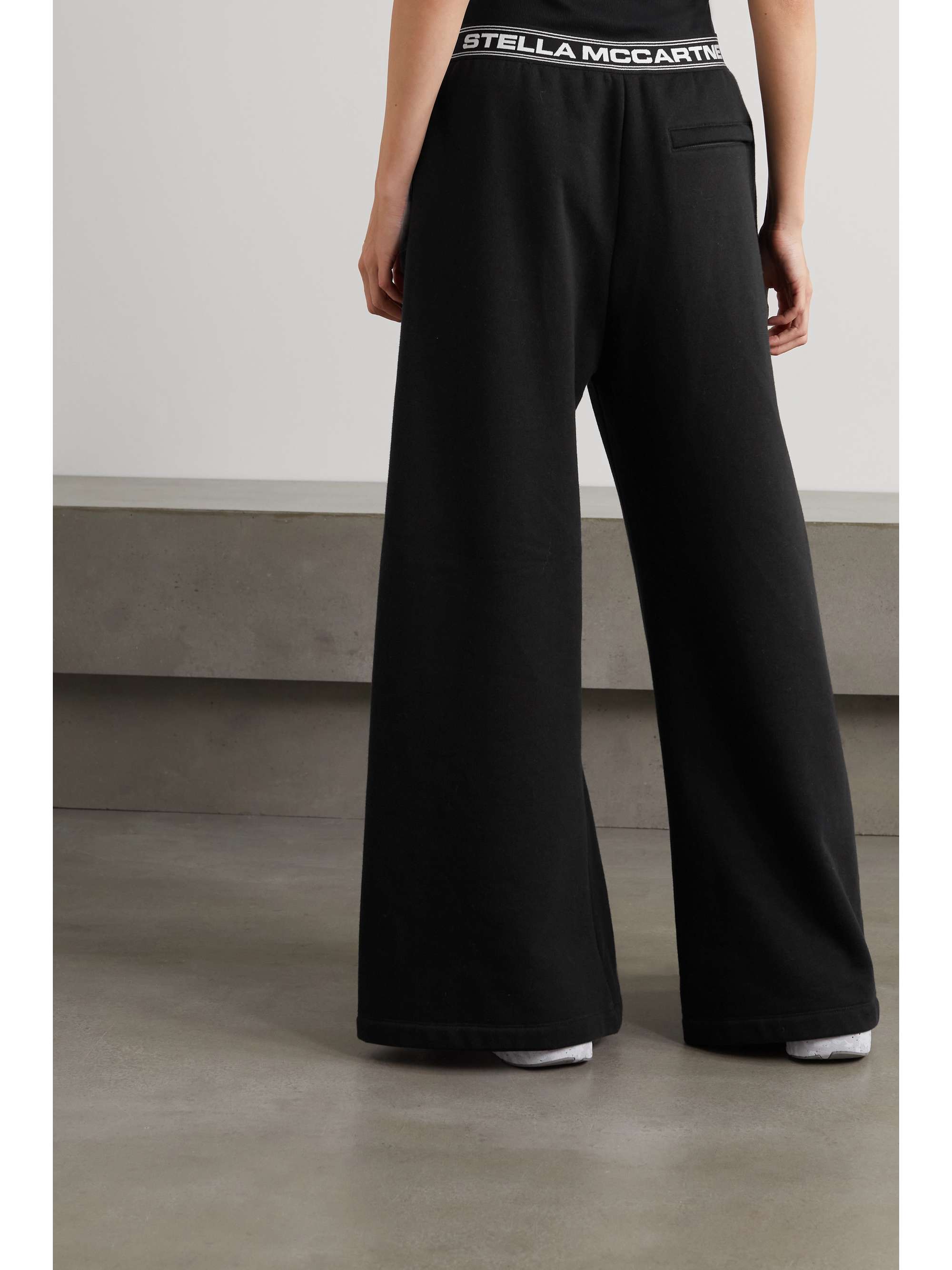 STELLA MCCARTNEY Cotton-jersey wide-leg track pants