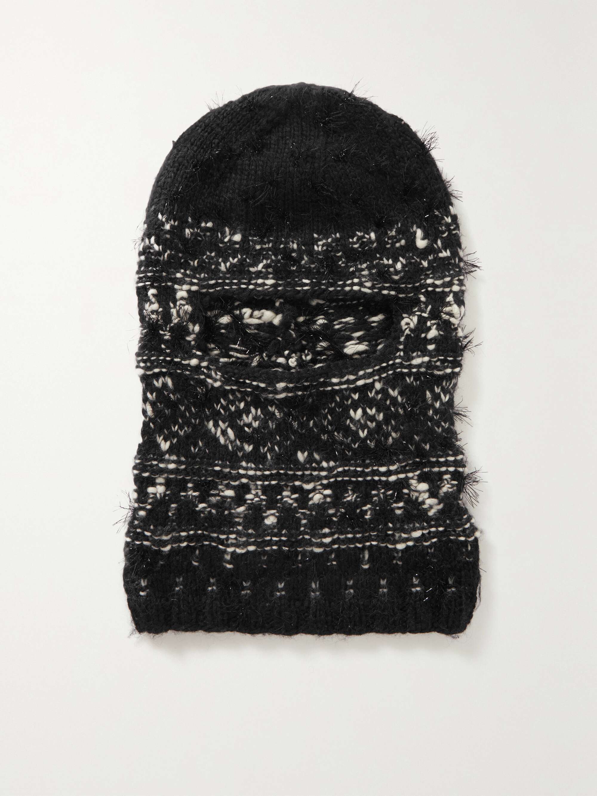 Black Intarsia wool balaclava | STELLA 