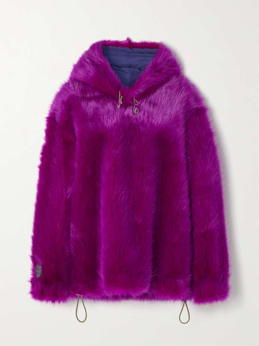 Stella McCartney Adan Hooded Faux Fur Coat