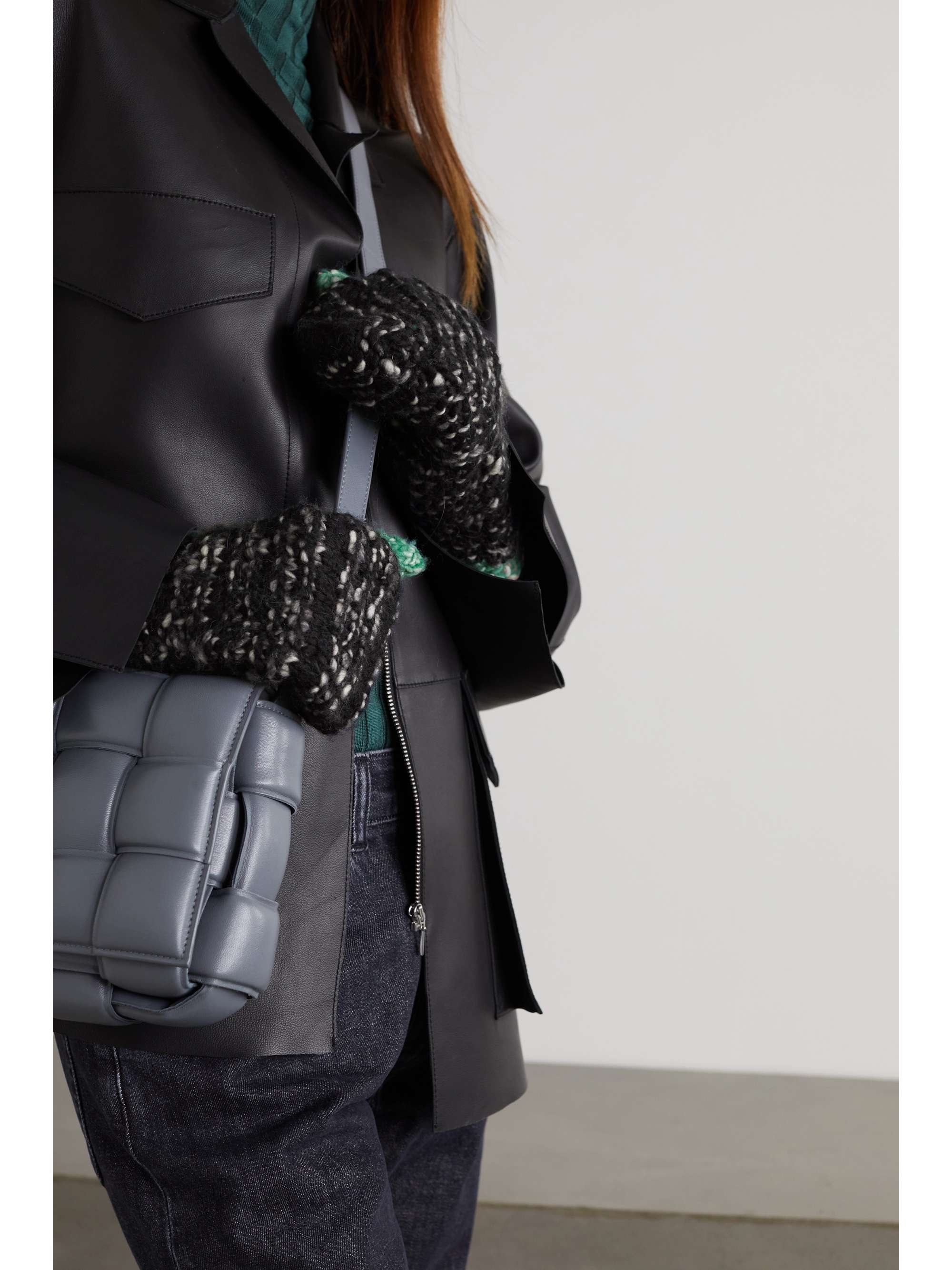 STELLA MCCARTNEY Color-block wool mittens