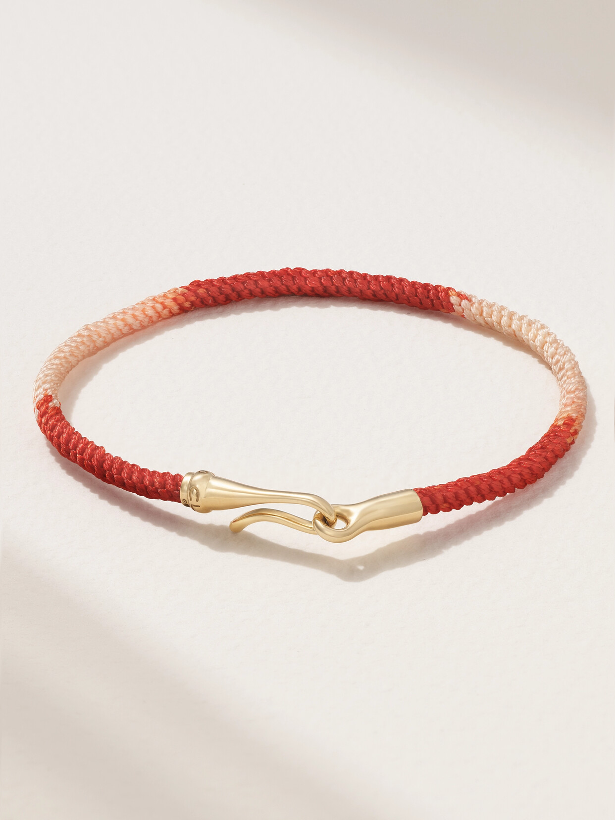 OLE LYNGGAARD COPENHAGEN LIFE 18-KARAT GOLD AND ROPE BRACELET