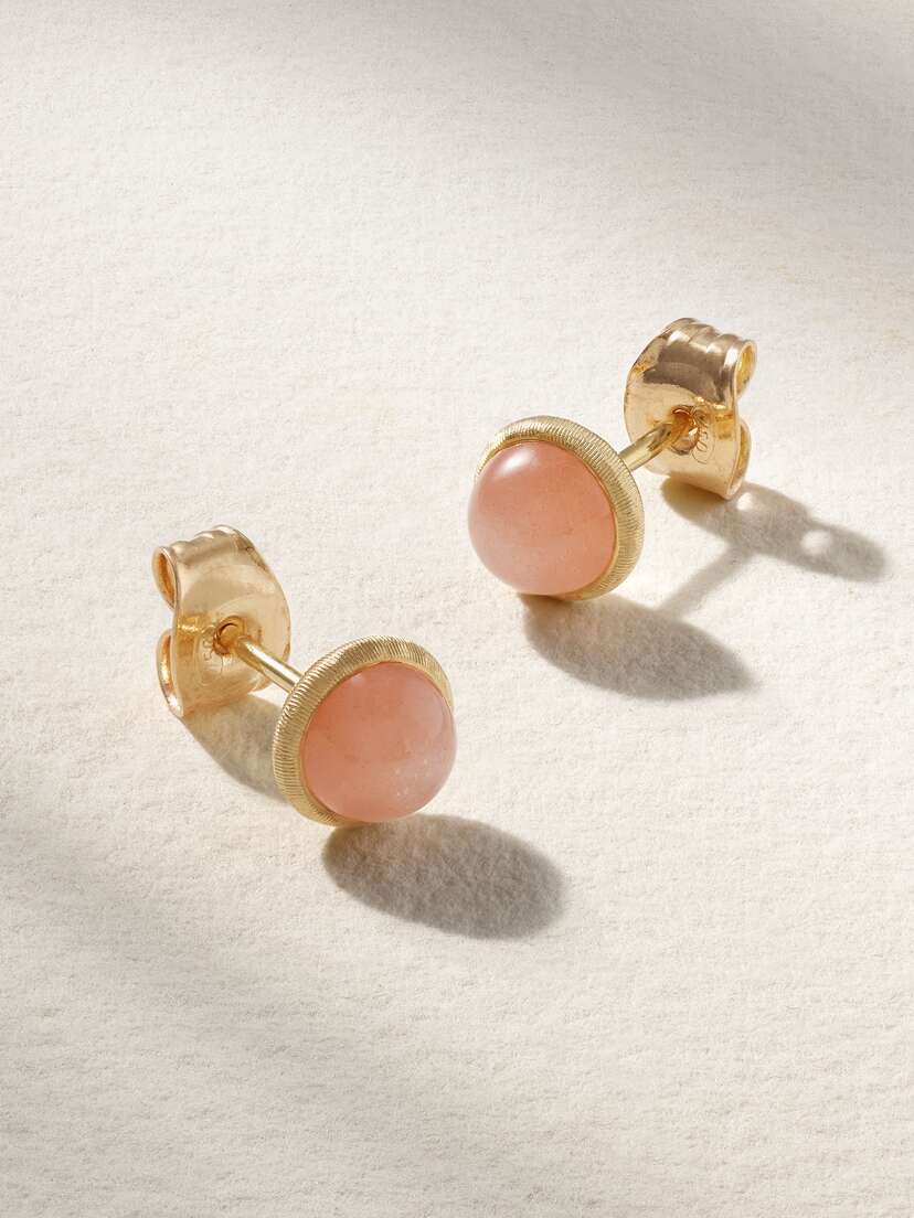 OLE LYNGGAARD COPENHAGEN Lotus 18-karat Gold Moonstone Earrings