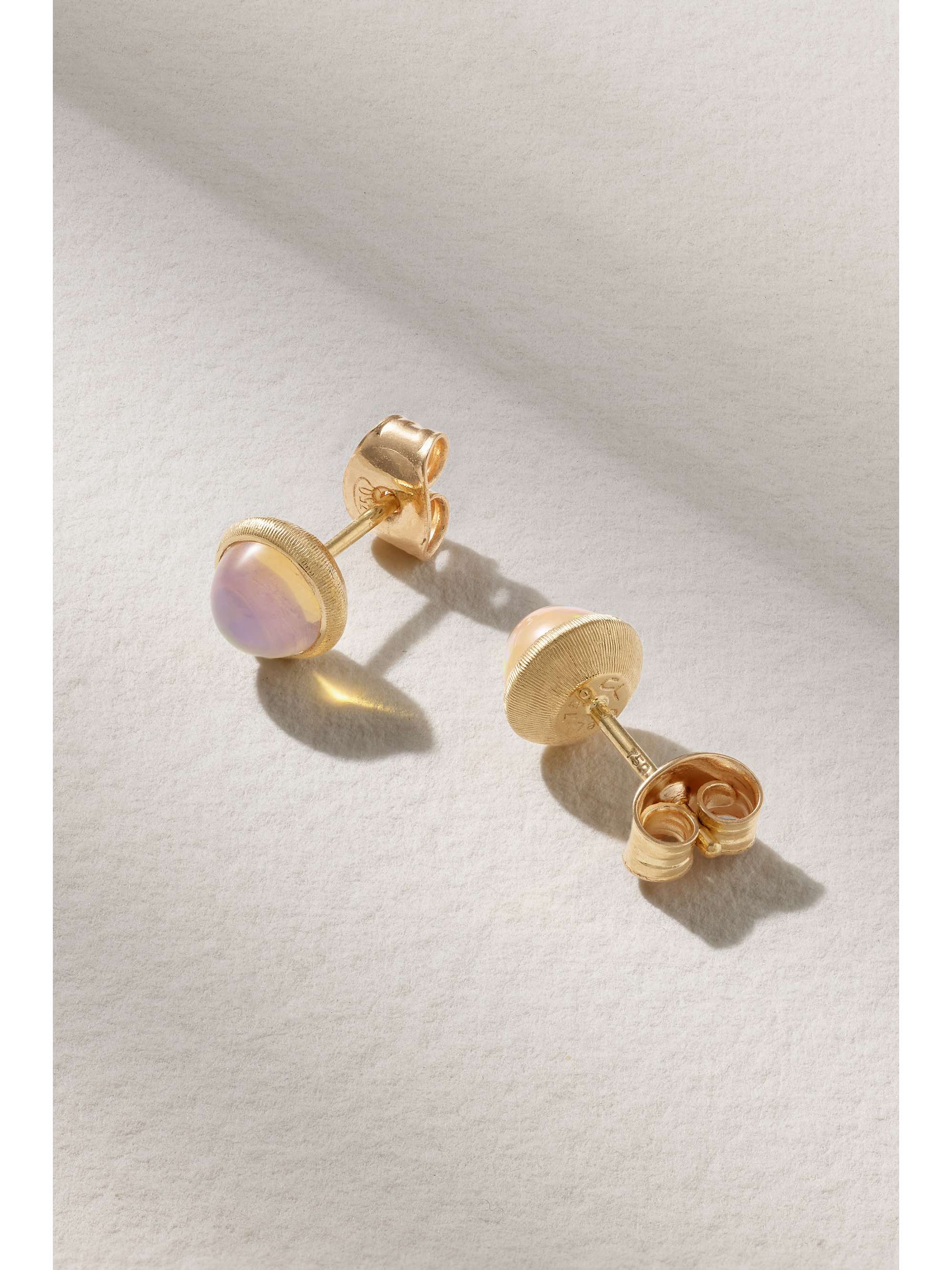 OLE LYNGGAARD COPENHAGEN Boucles d'oreilles en or 18 carats (750/1000) et opales Lotus