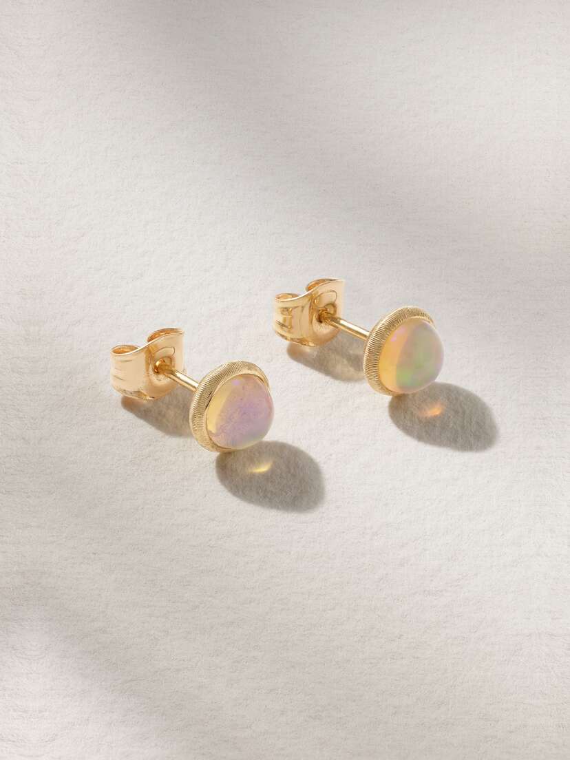 OLE LYNGGAARD COPENHAGEN Lotus 18-karat Gold Opal Earrings