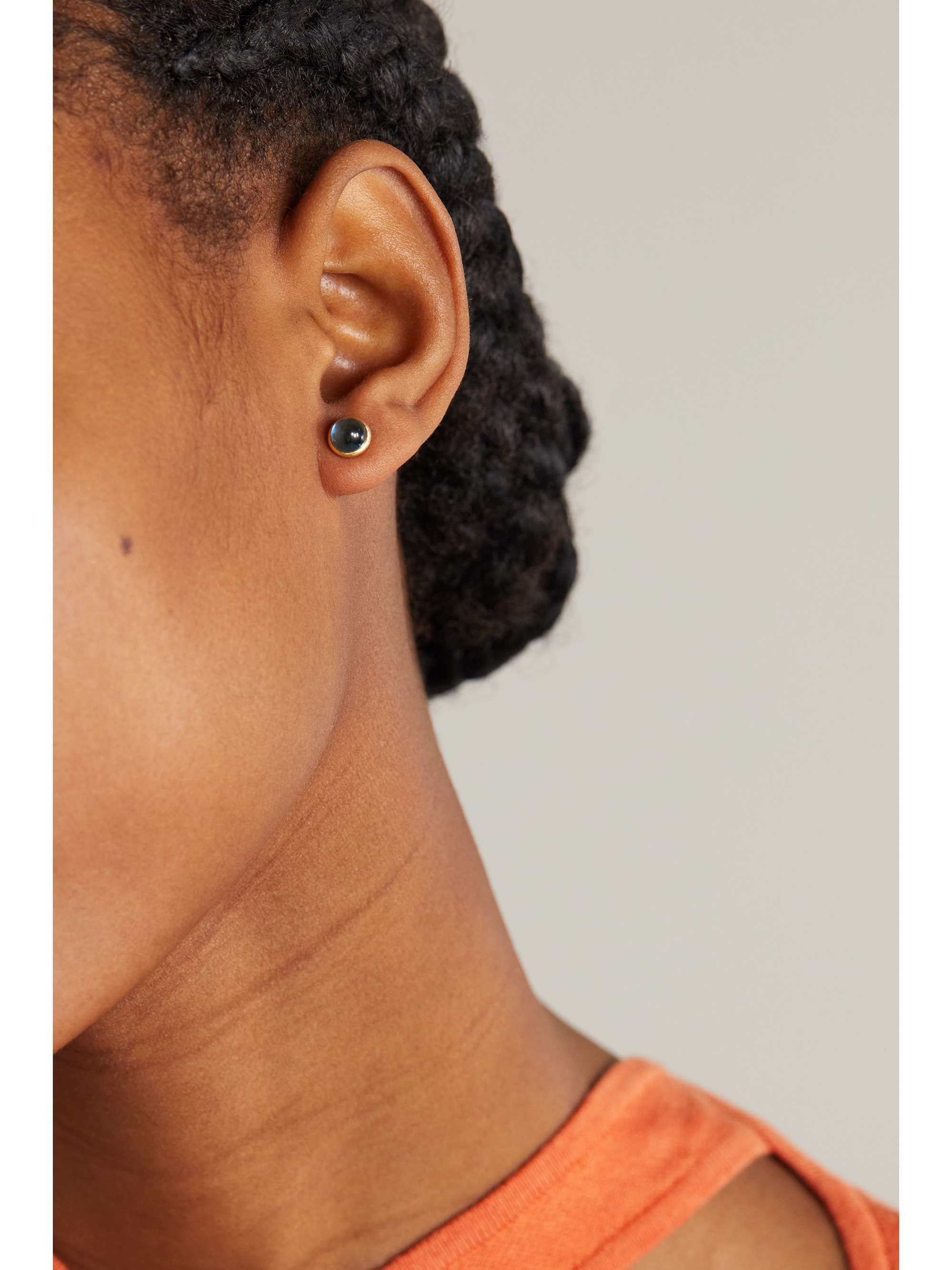OLE LYNGGAARD COPENHAGEN Lotus 18-karat gold opal earrings