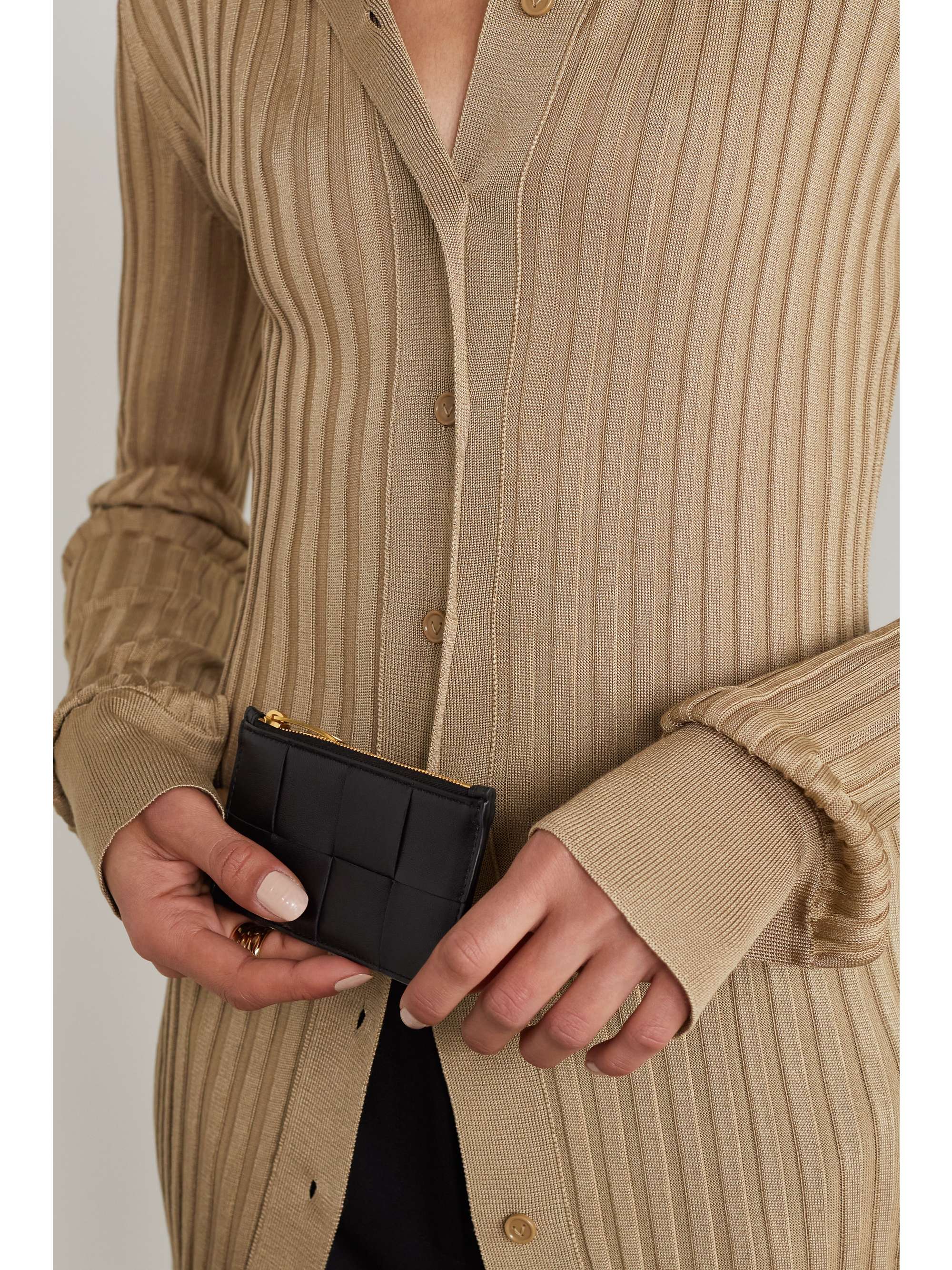 BOTTEGA VENETA Cassette intrecciato leather cardholder