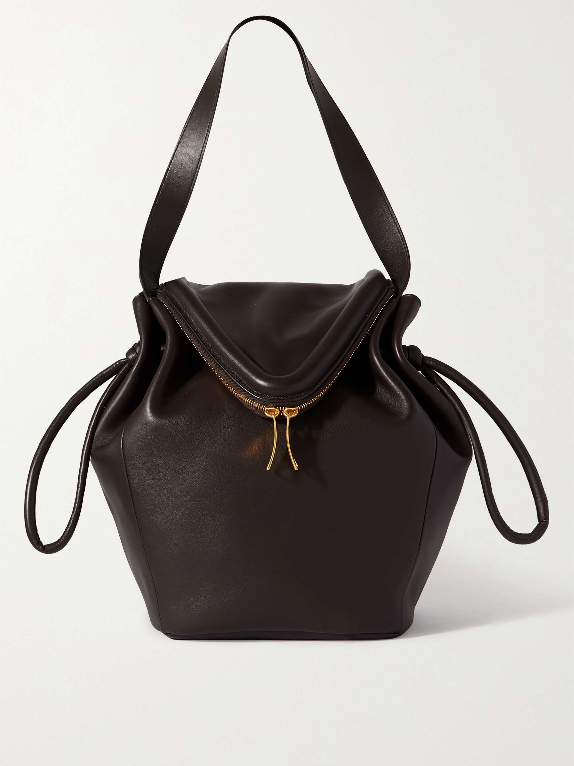 dark brown shoulder bag