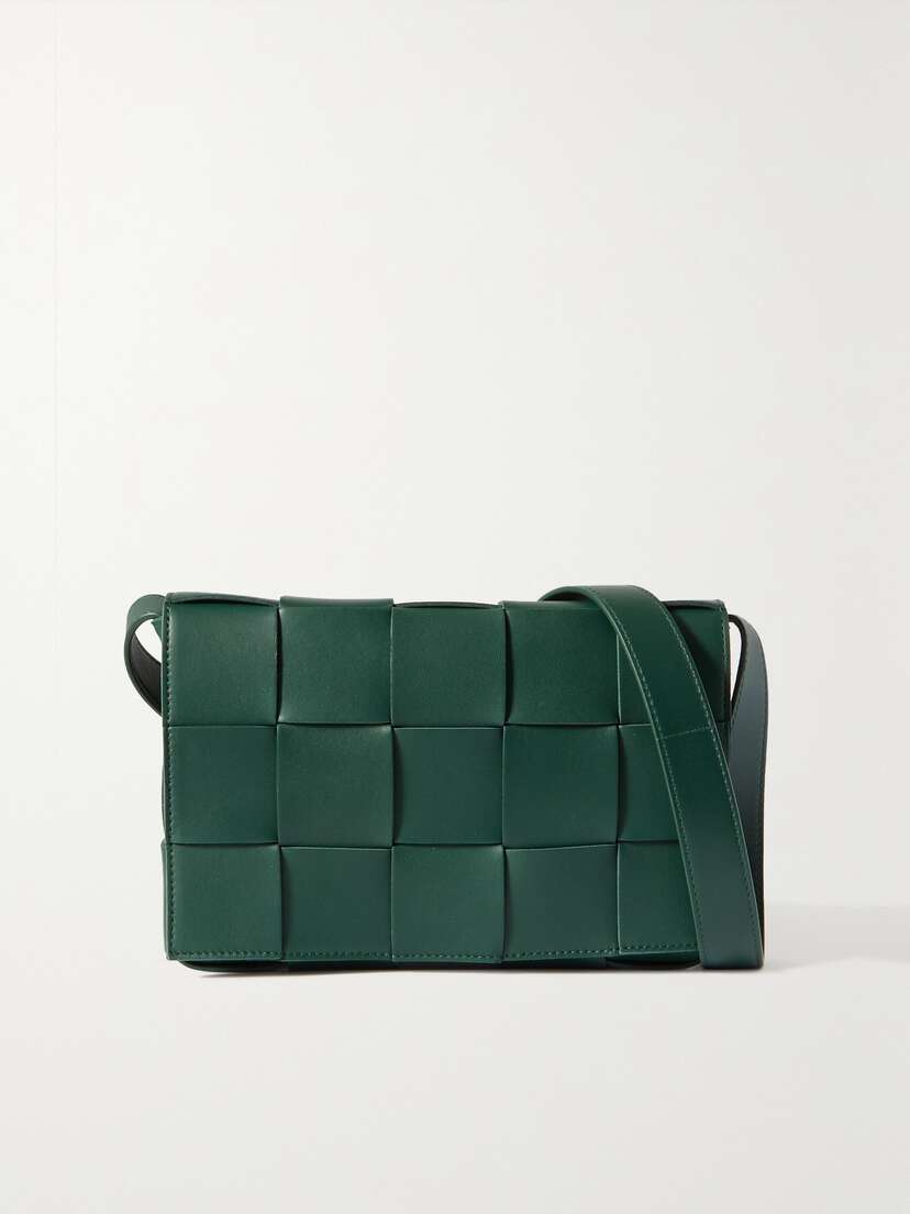 Bottega Veneta Cassette Intrecciato Leather Shoulder Bag -  - One size