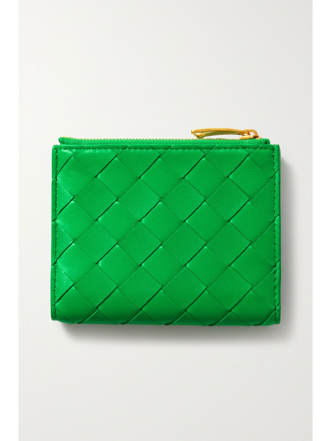Green Intrecciato leather wallet BOTTEGA NETAPORTER