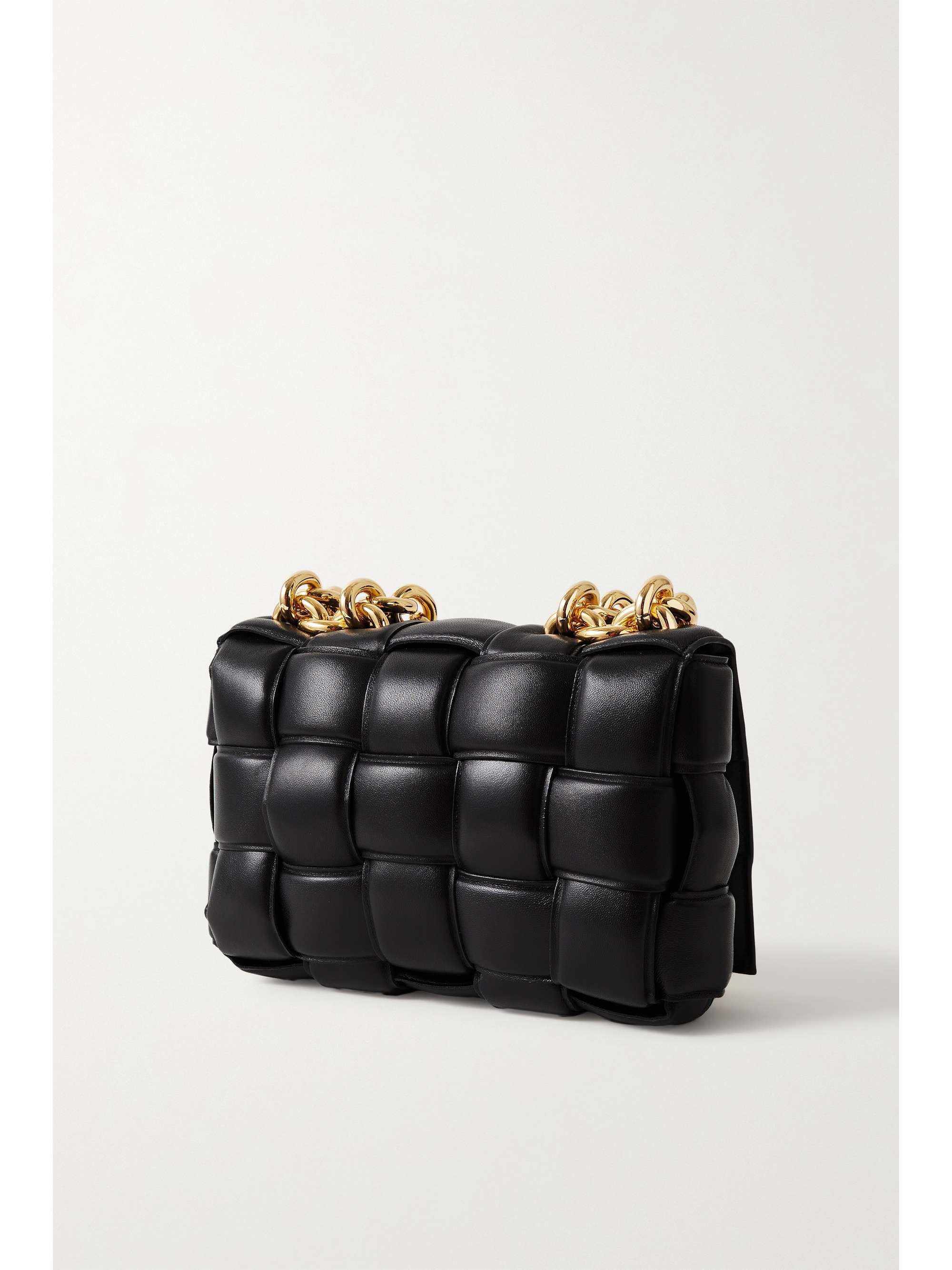 BOTTEGA VENETA Cassette chain-embellished padded intrecciato leather shoulder bag