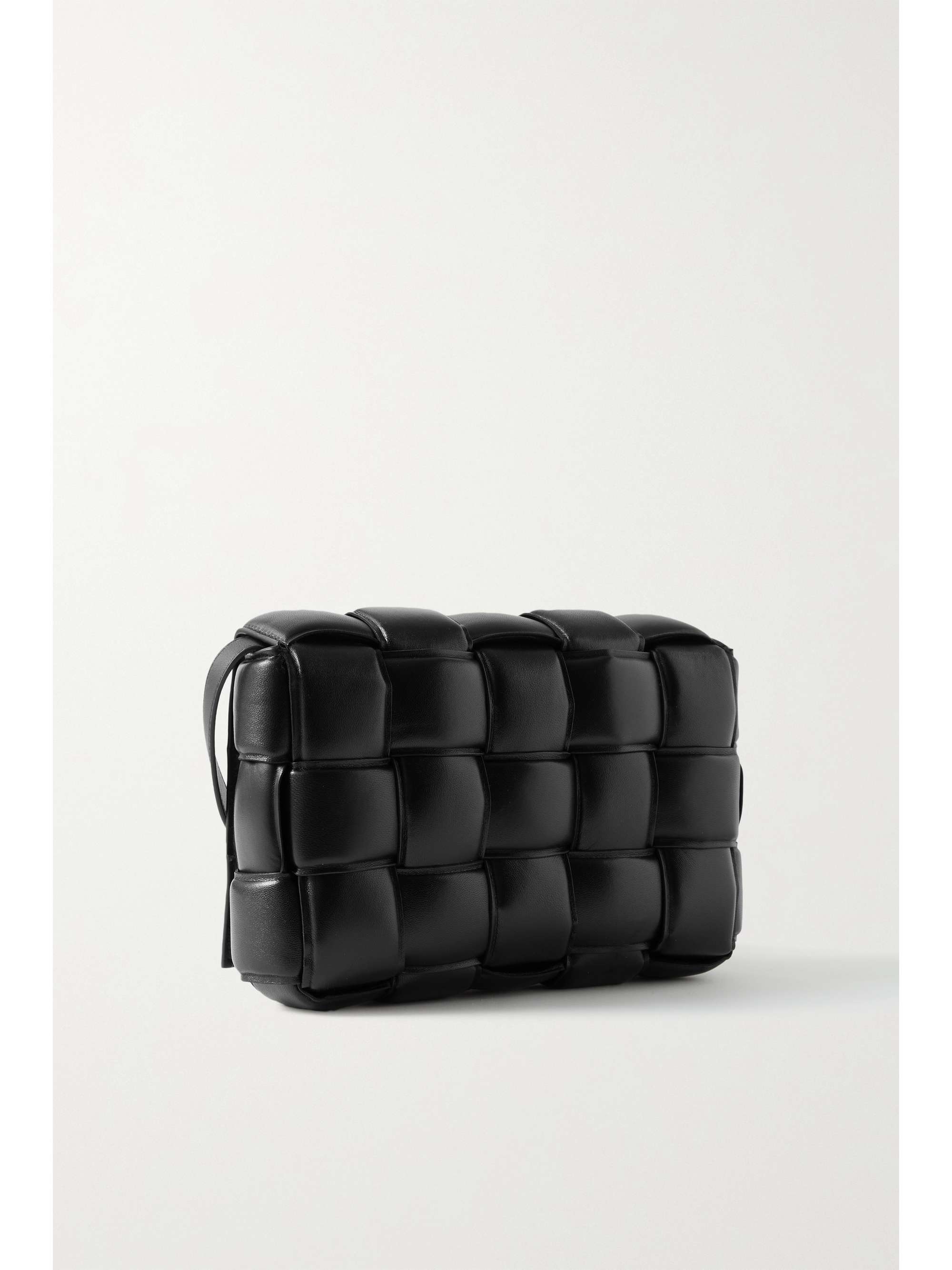 BOTTEGA VENETA Cassette padded intrecciato iridescent leather shoulder bag