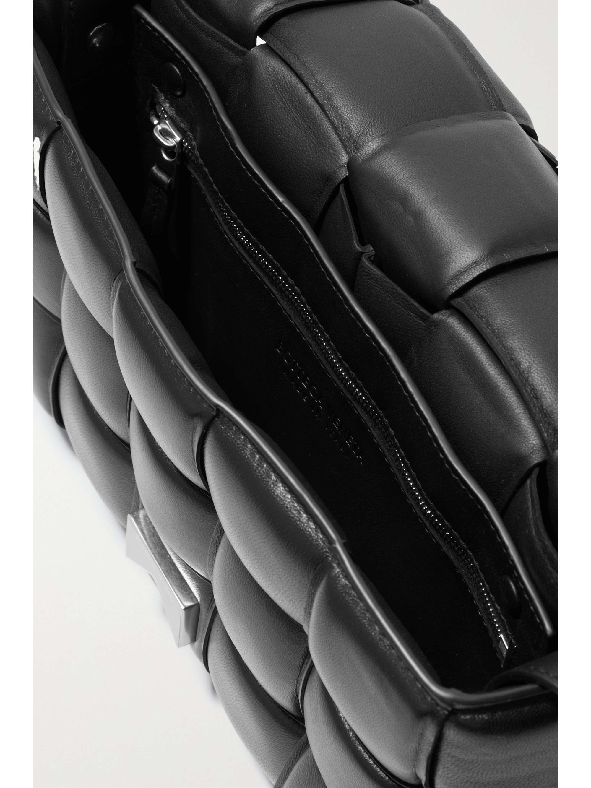 BOTTEGA VENETA Cassette padded intrecciato iridescent leather shoulder bag