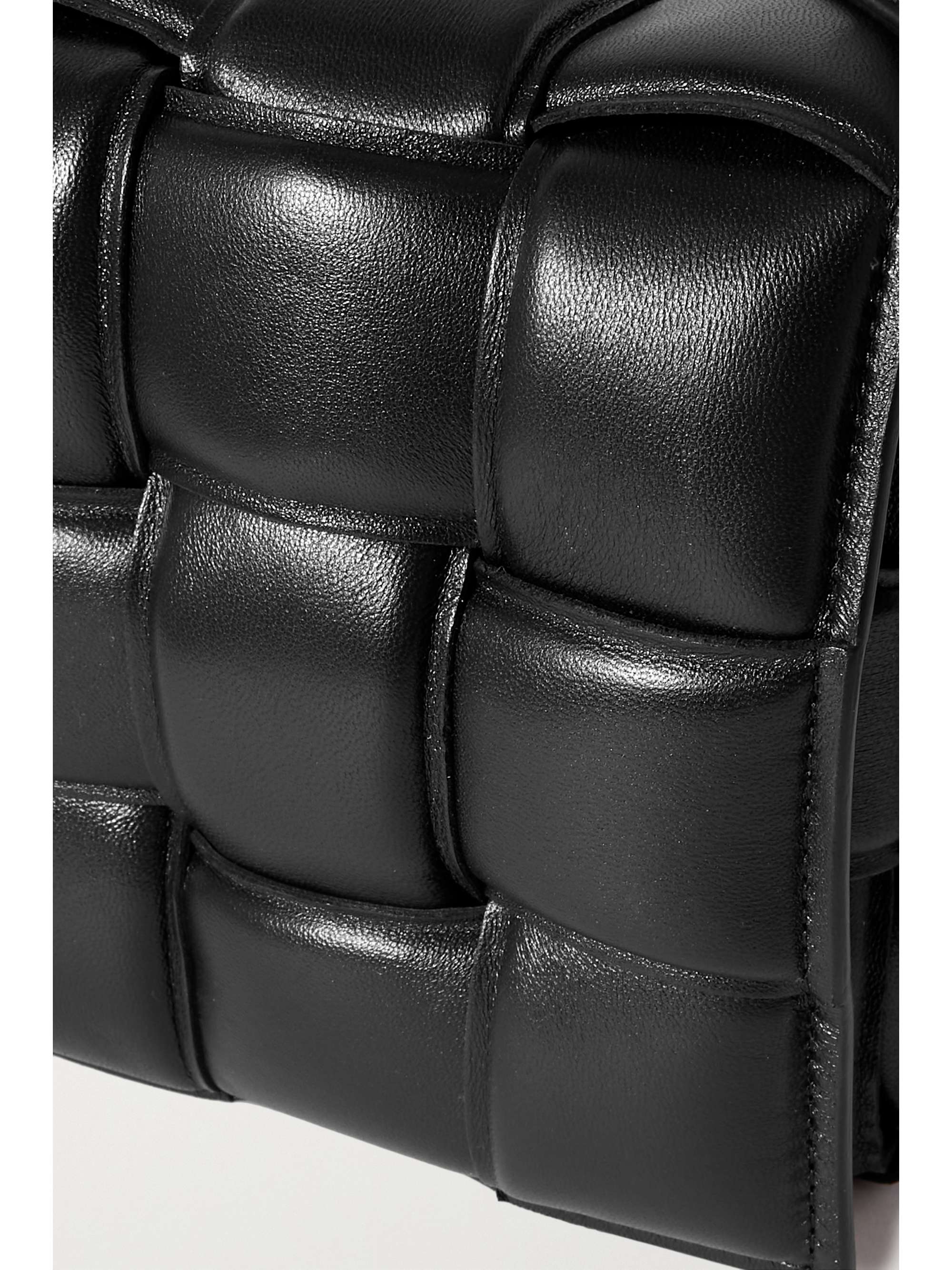 BOTTEGA VENETA Cassette padded intrecciato iridescent leather shoulder bag