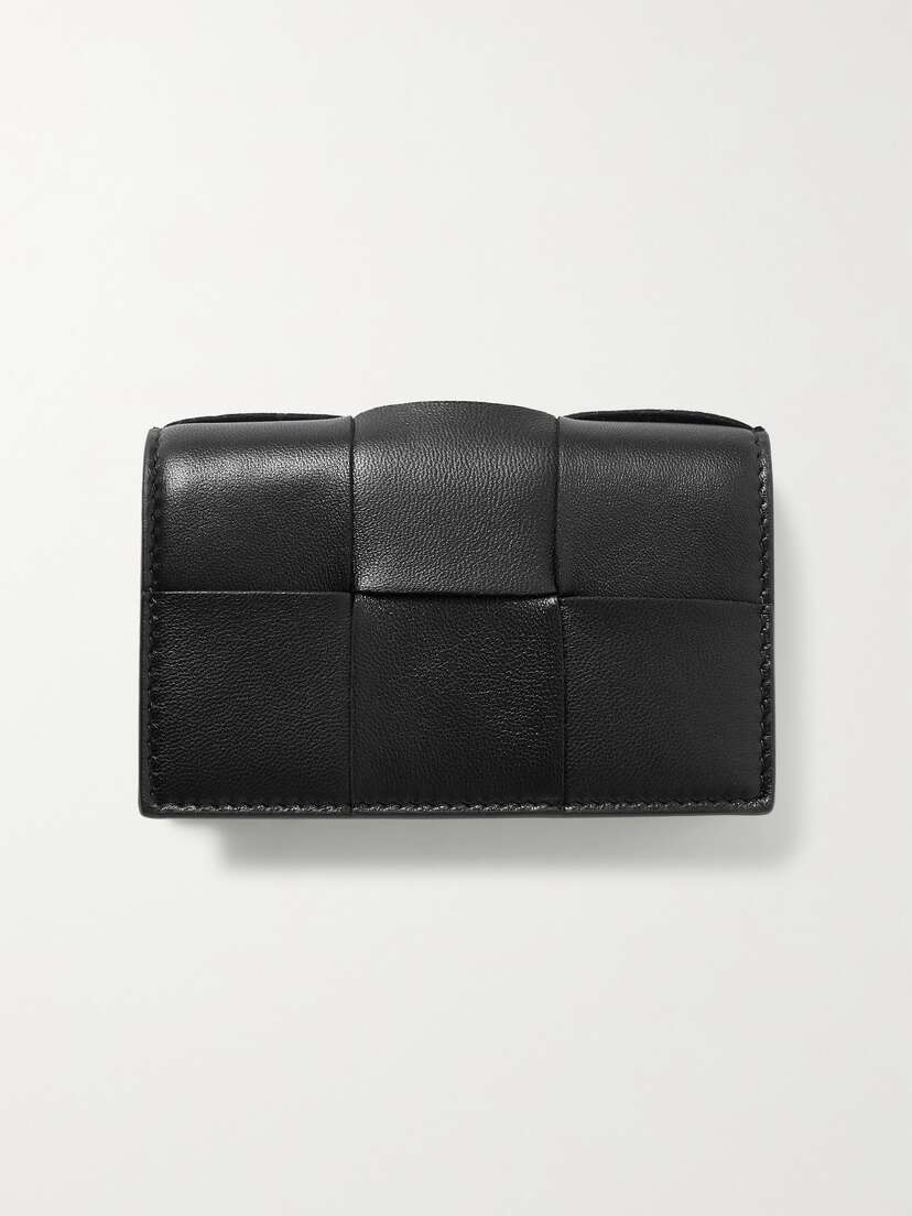 Bottega Veneta Cassette Intrecciato Leather Cardholder