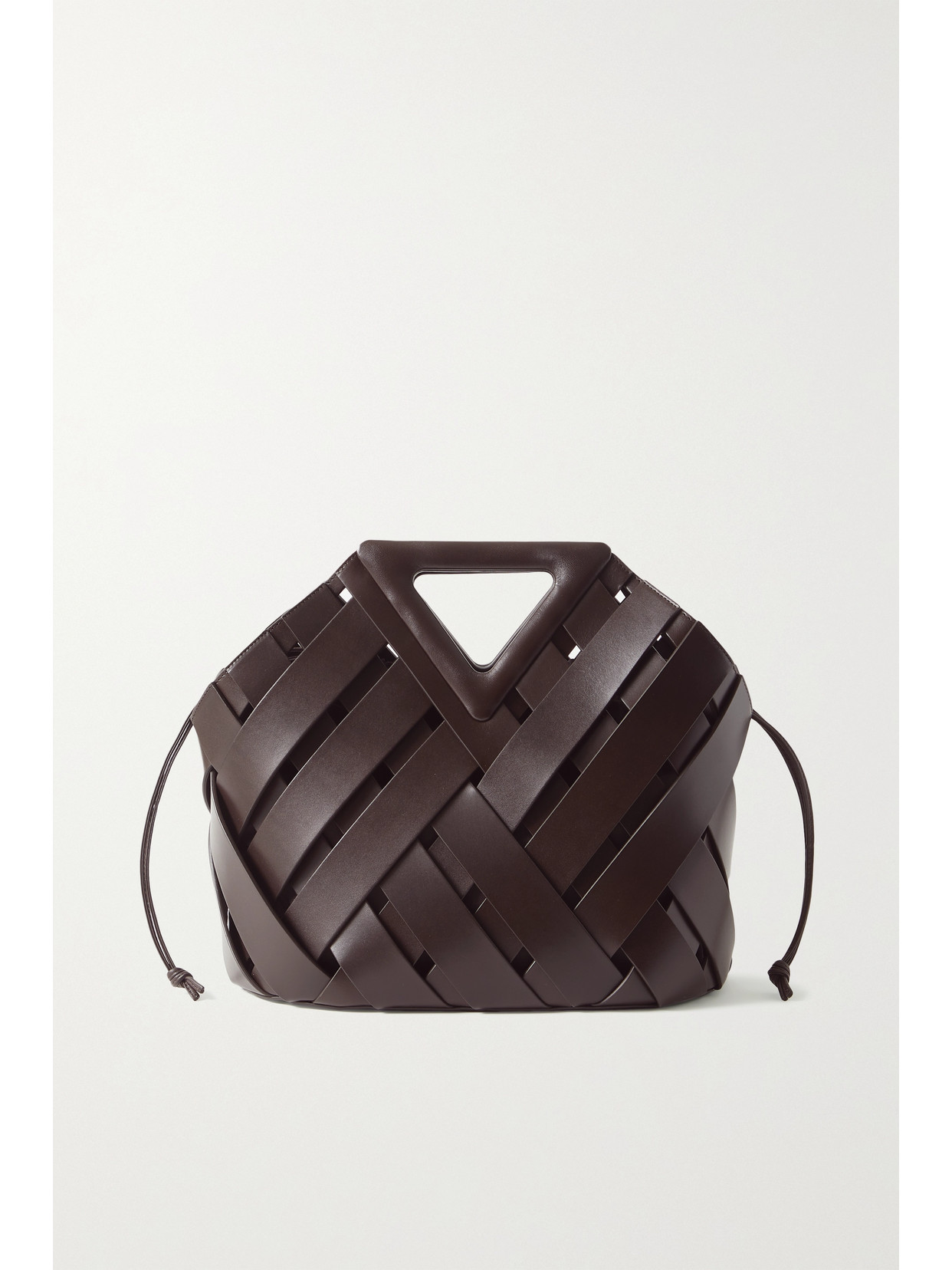 BOTTEGA VENETA POINT BASKET INTRECCIATO LEATHER TOTE