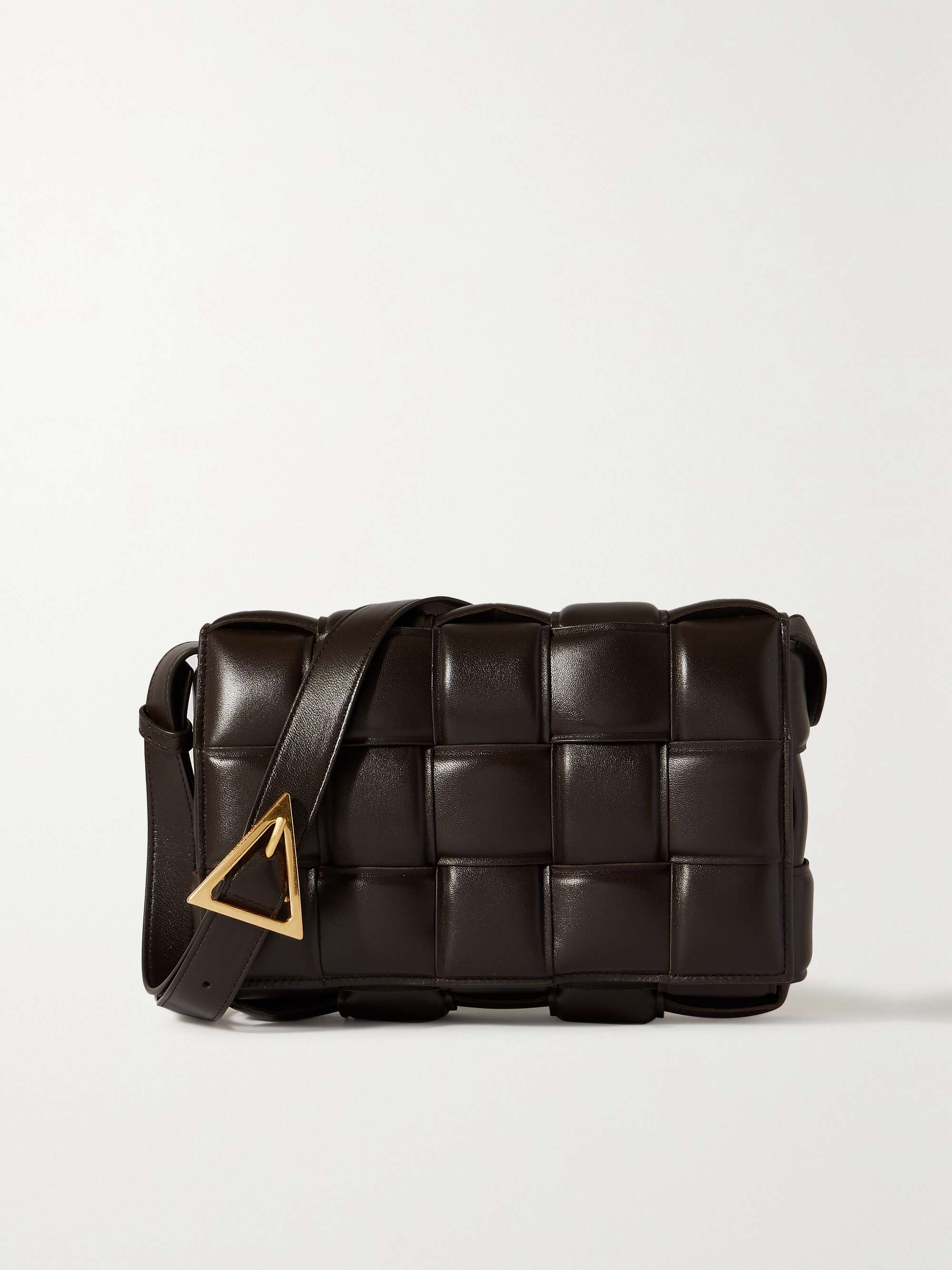 Intrecciato Leather Shoulder Bag in Brown - Bottega Veneta