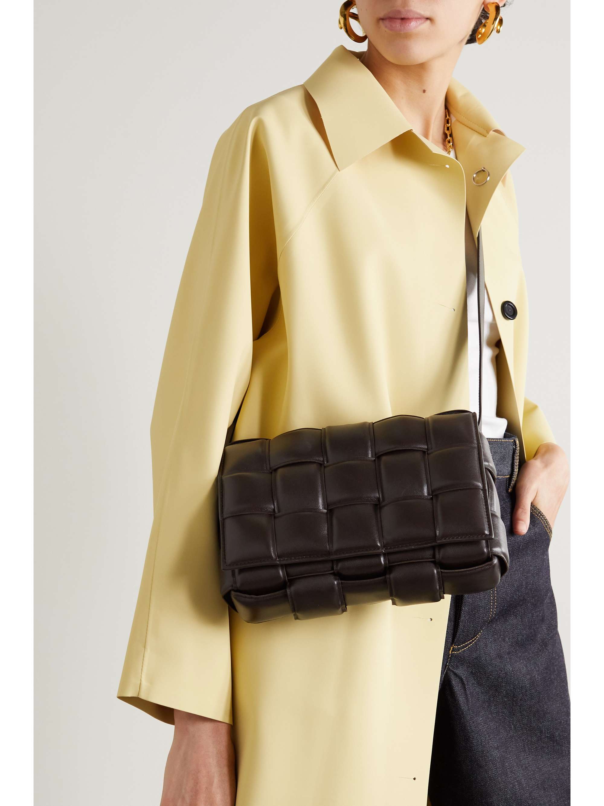 Bottega Veneta Padded Cassette Bag, Thunder Fondant-Gold