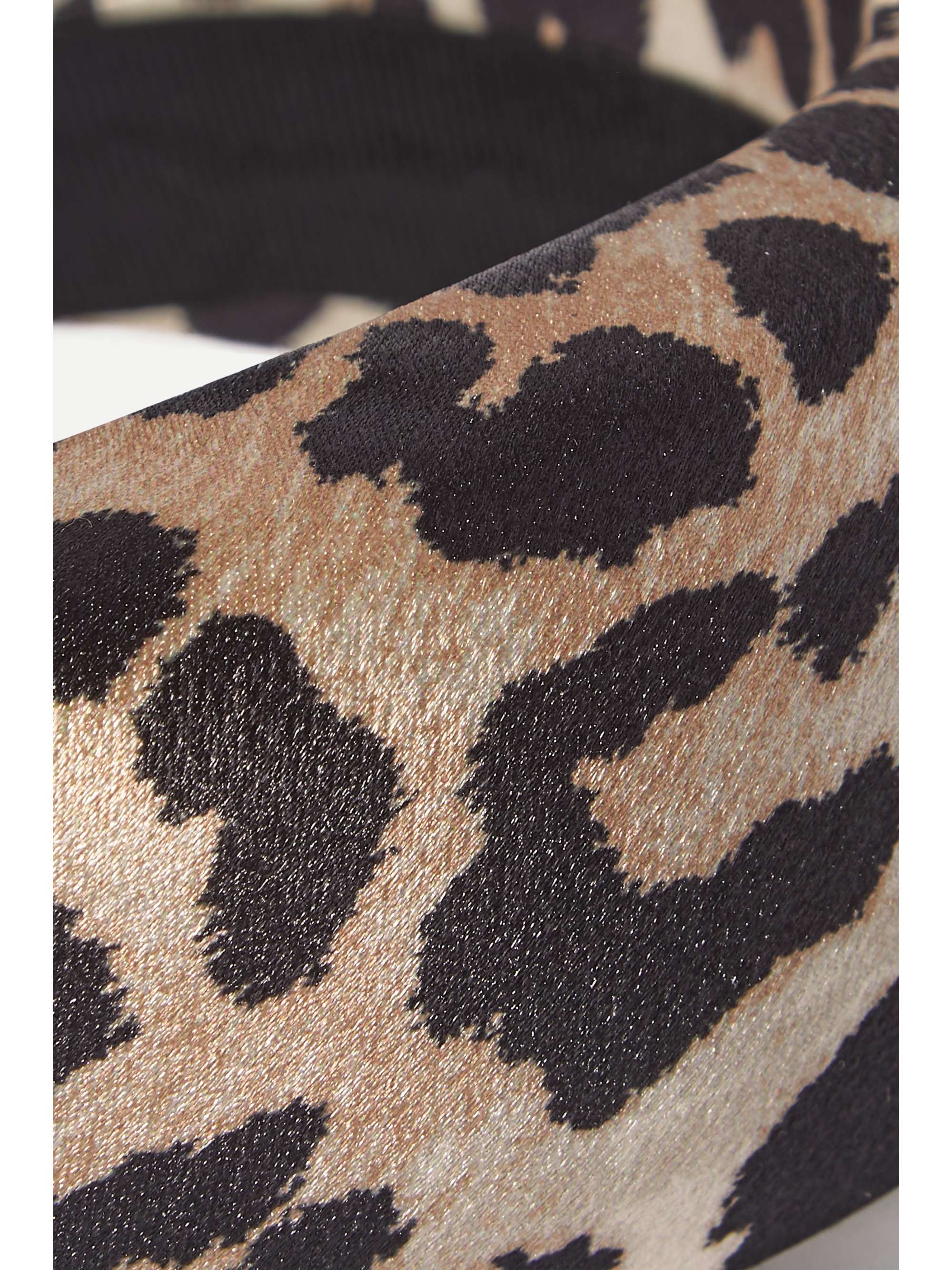 GANNI Leopard-print satin headband