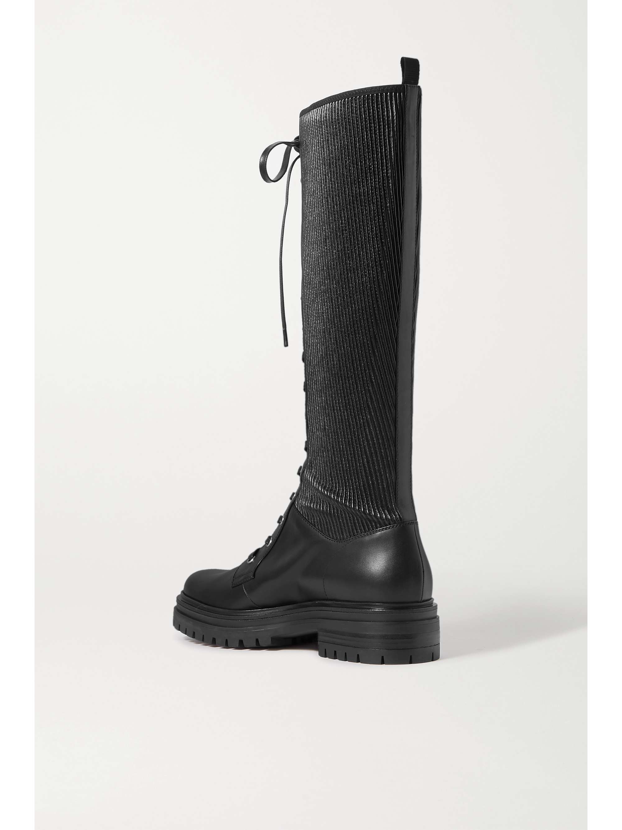 GIANVITO ROSSI Lace-up leather knee boots