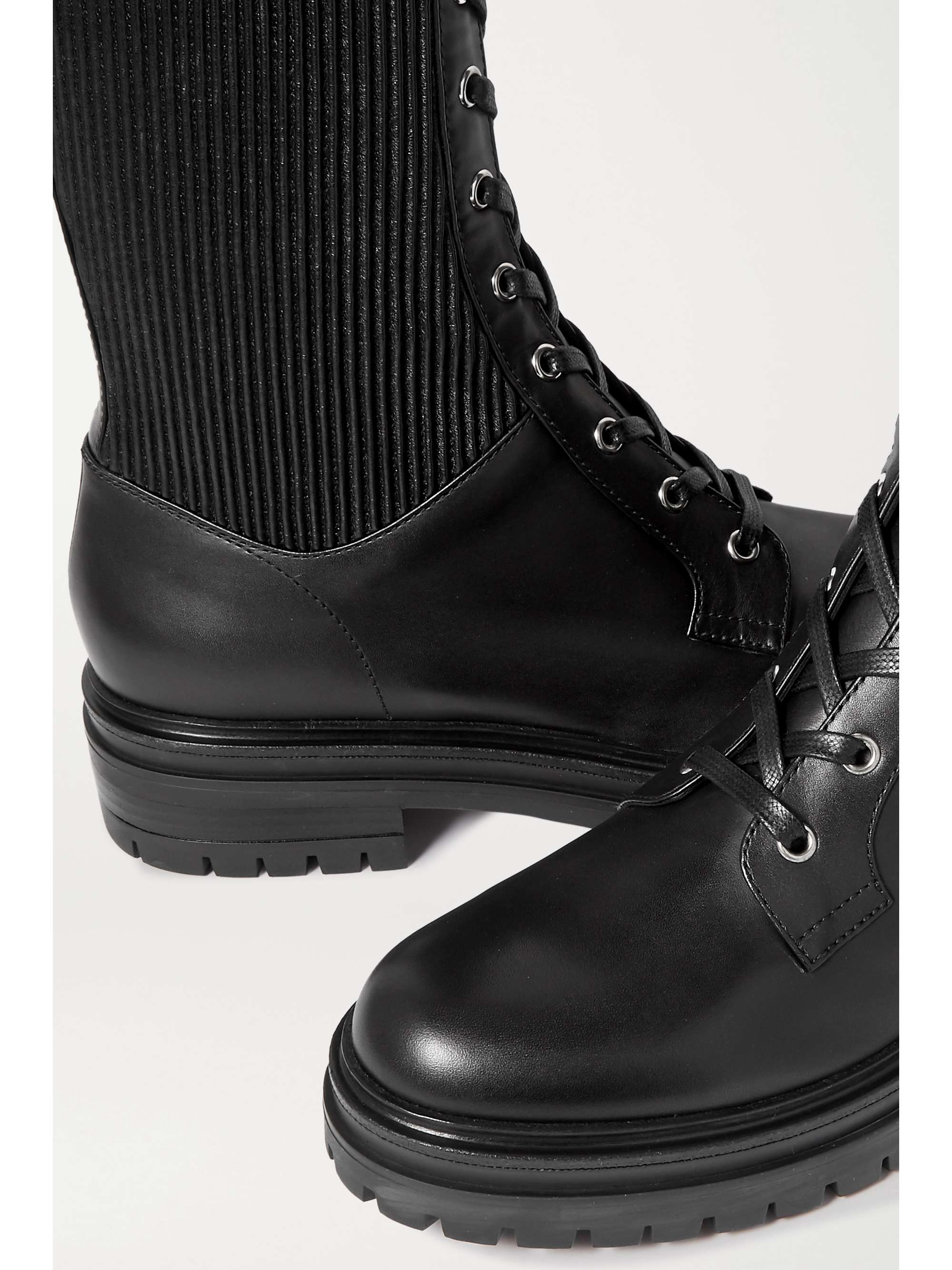 GIANVITO ROSSI Lace-up leather knee boots