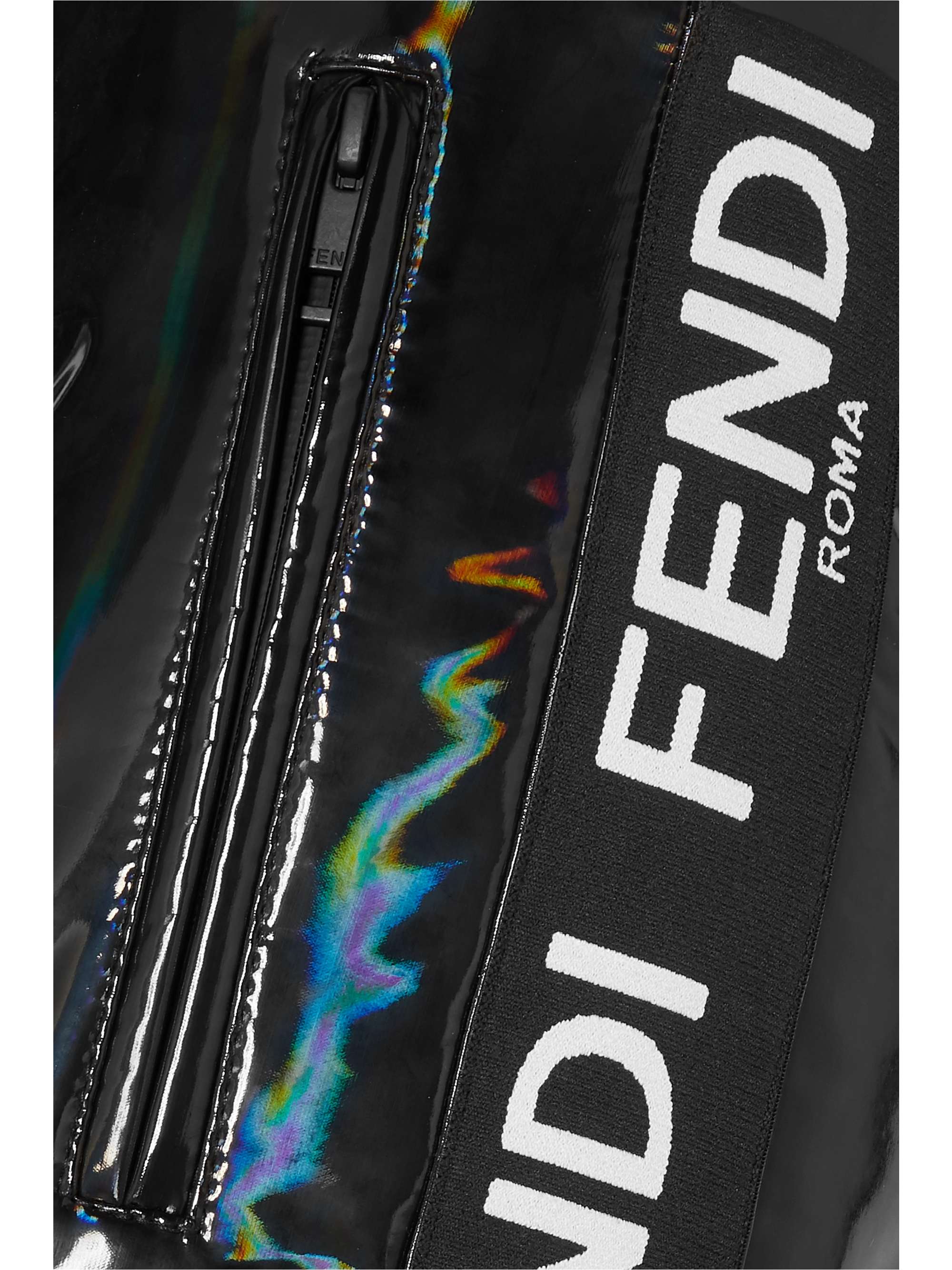 FENDI Appliquéd holographic padded ski pants