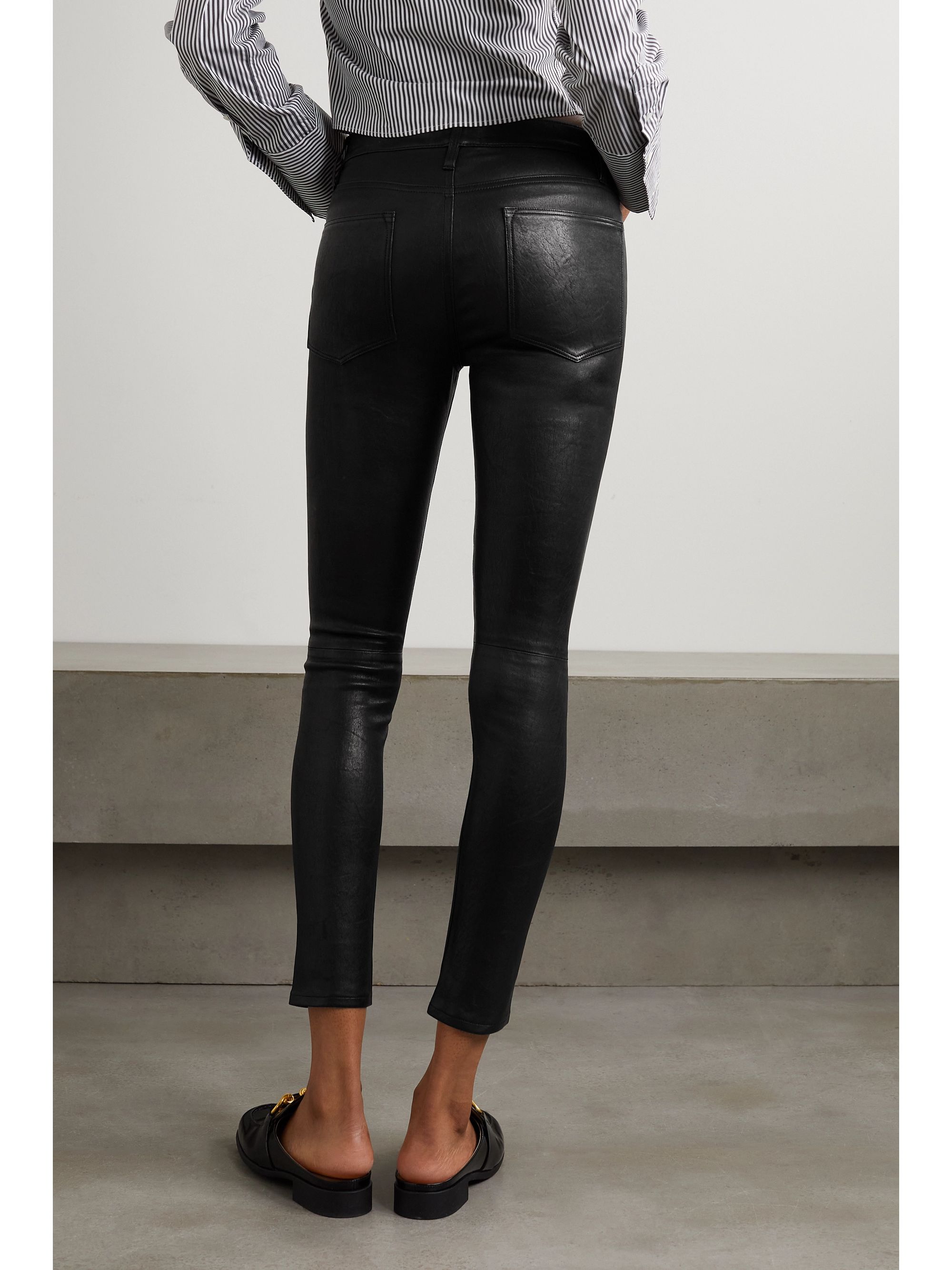 frame le high leather pants