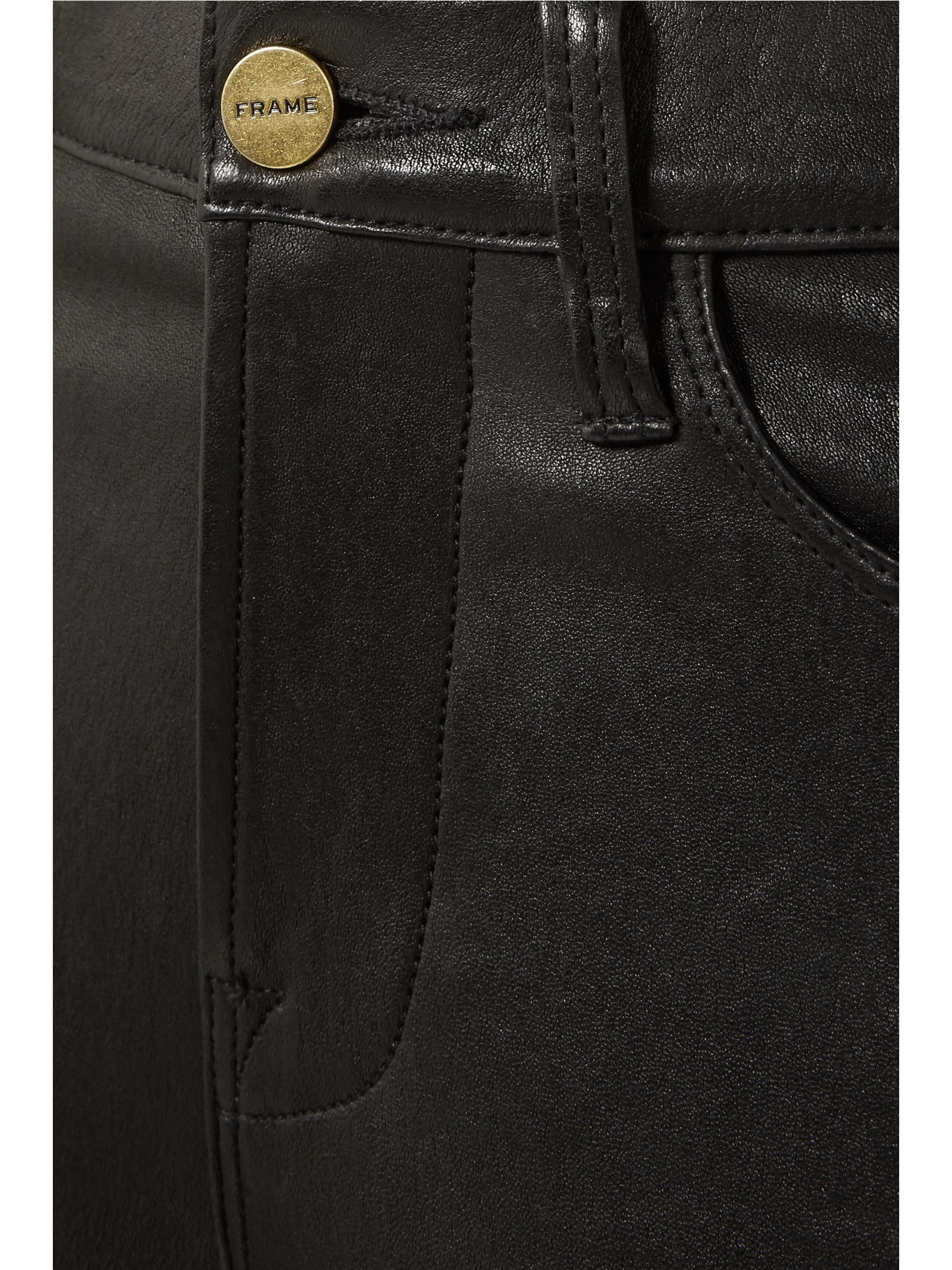 frame le high skinny leather pants
