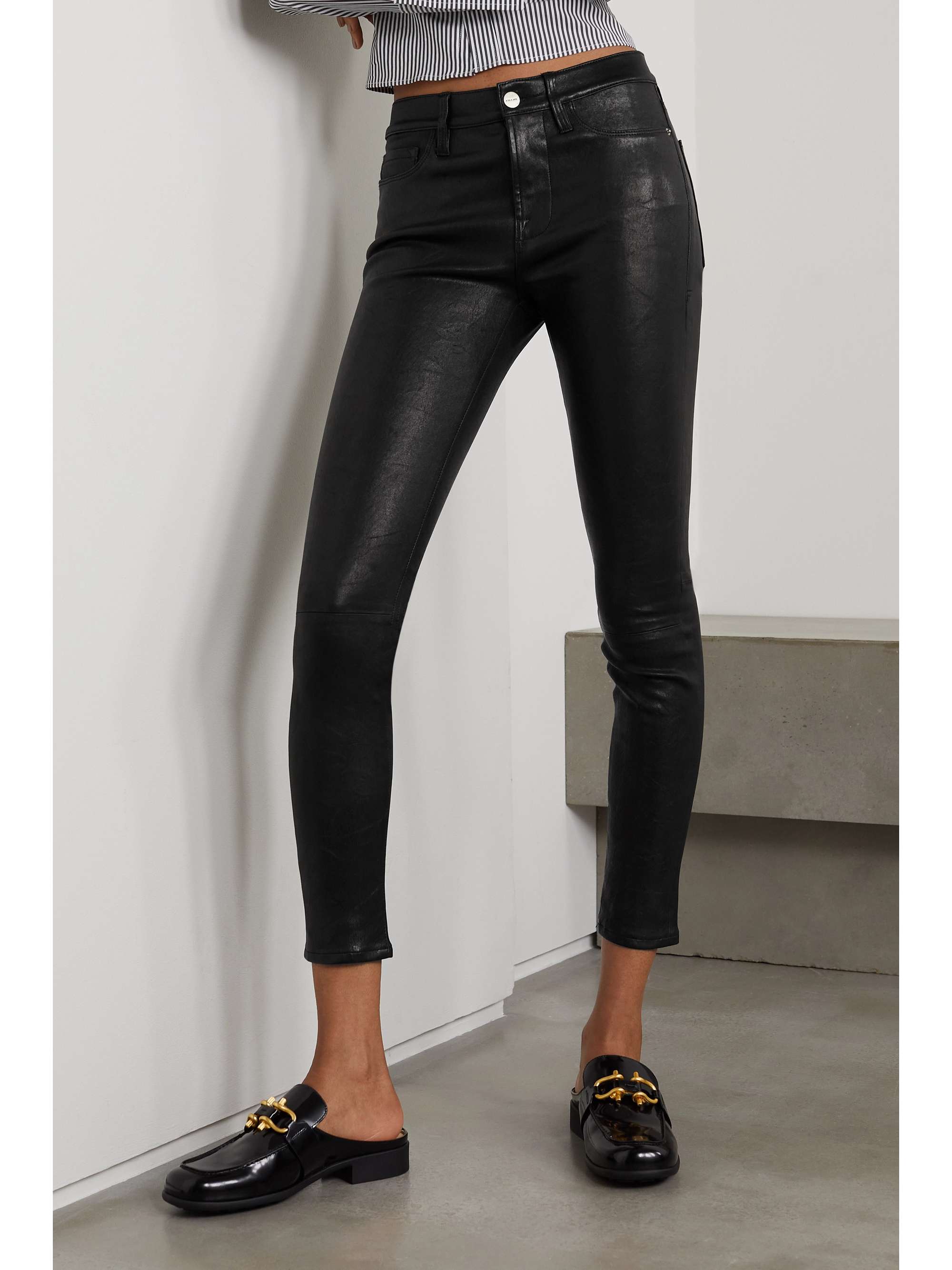 FRAME Le High Skinny leather pants