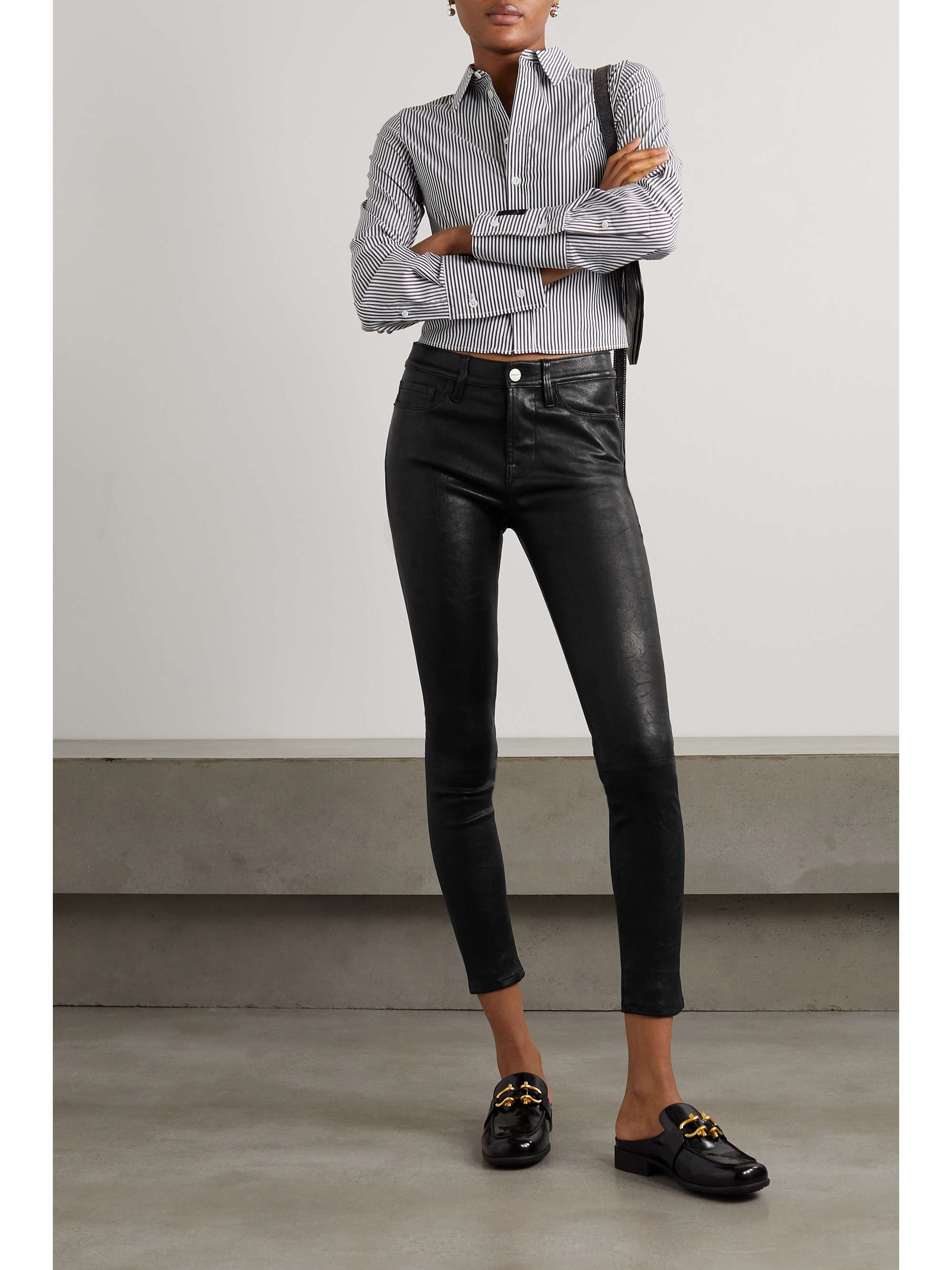 FRAME Le High Skinny leather pants