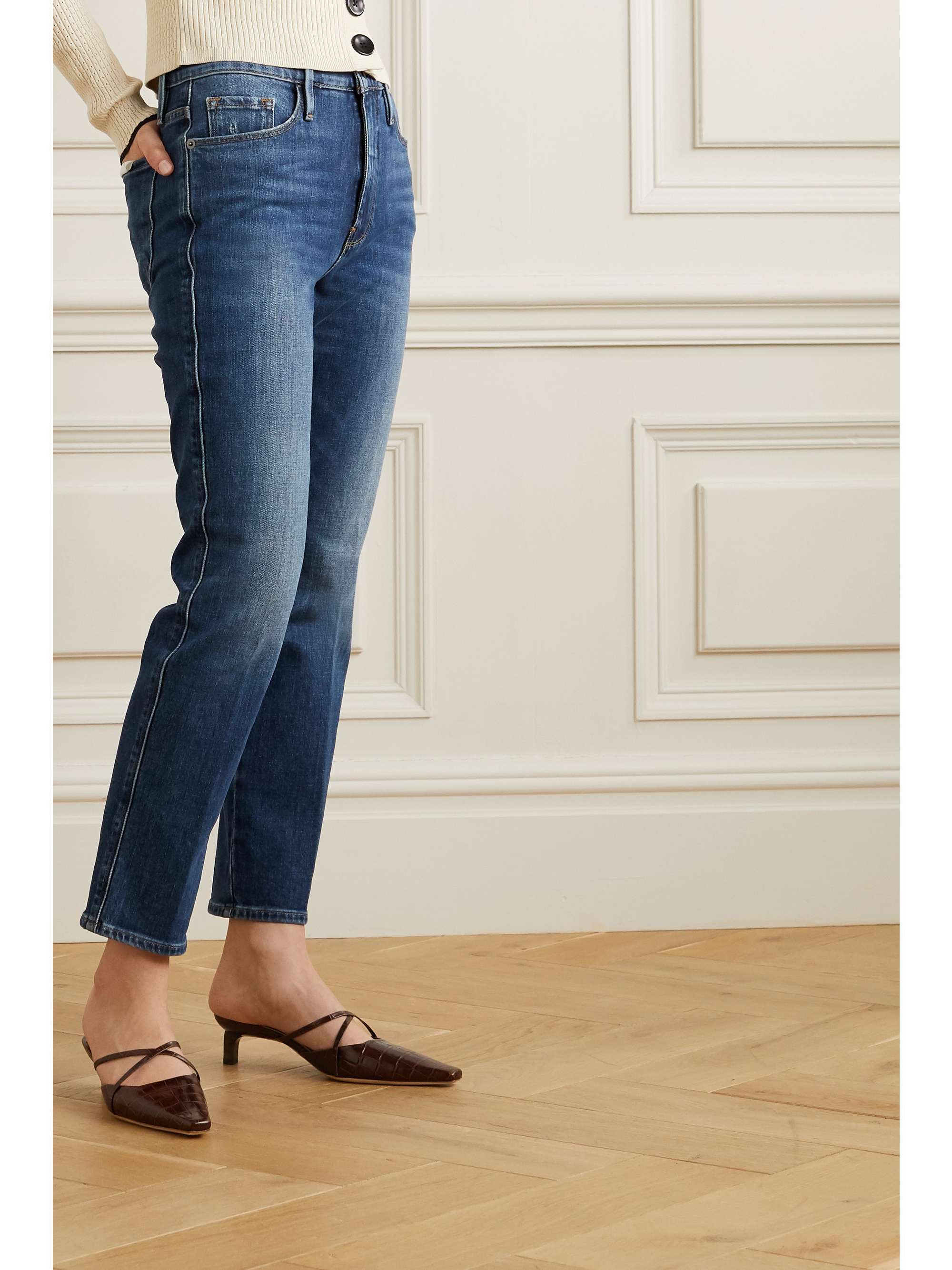 Mid denim Le Pixie Sylvie cropped high 