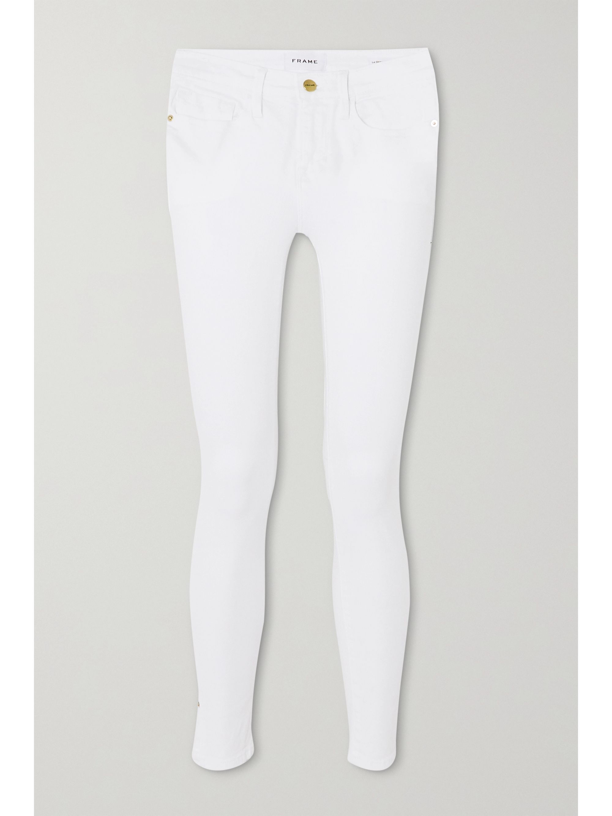 frame white skinny jeans