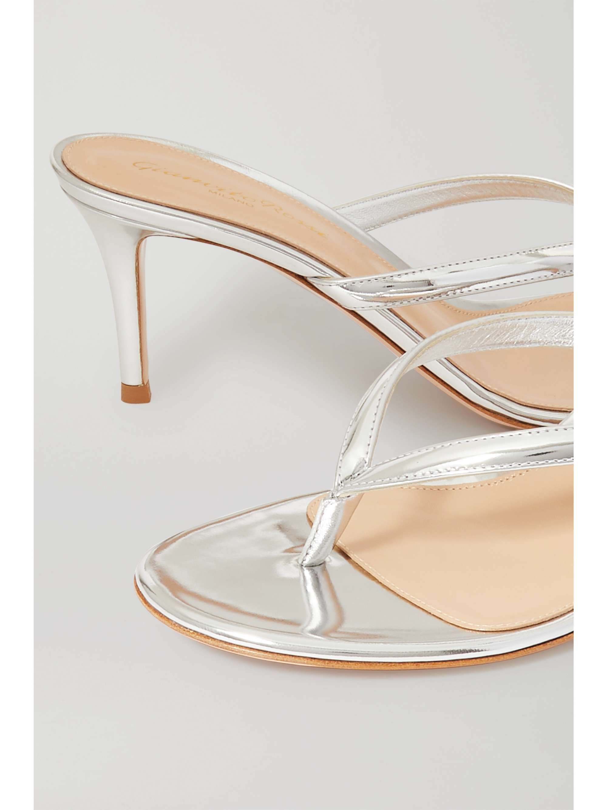 Silver Calypso 70 leather sandals | GIANVITO ROSSI | NET-A-PORTER