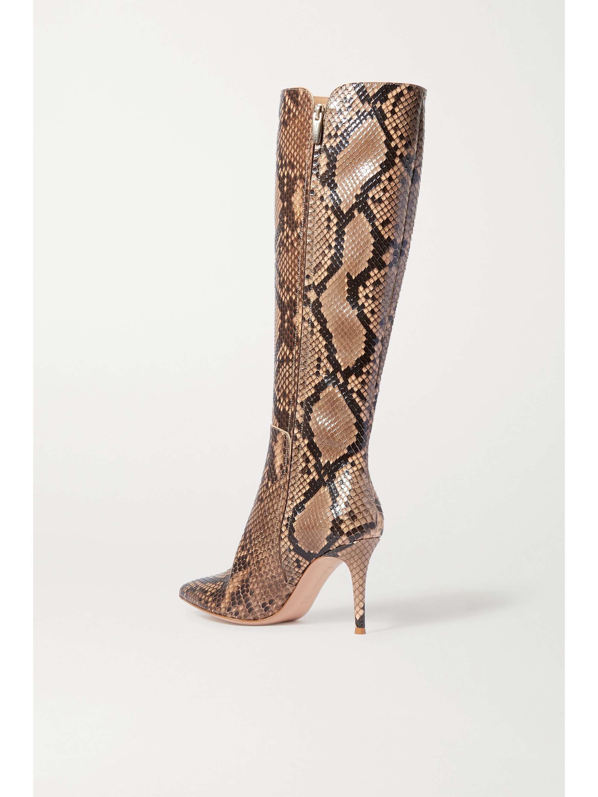 GIANVITO ROSSI 85 python knee boots