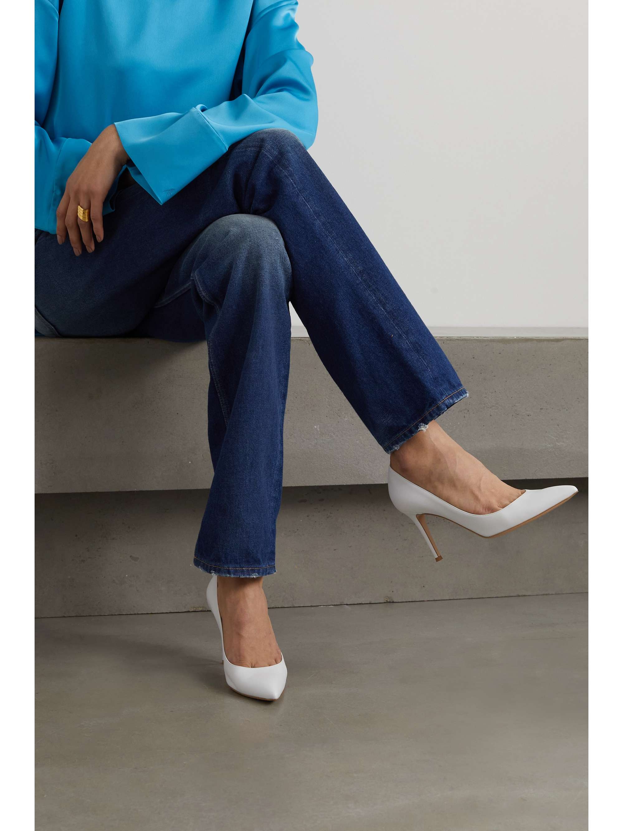 GIANVITO ROSSI 85 leather pumps