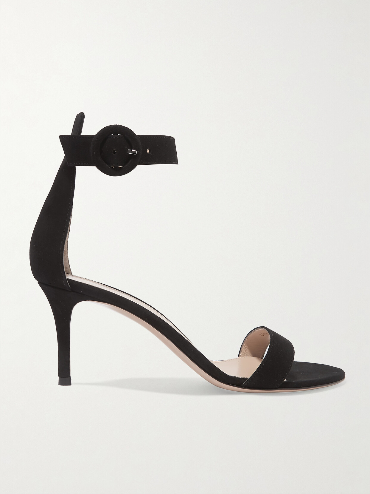 Gianvito Rossi Portofino 70 Suede Sandals In Black