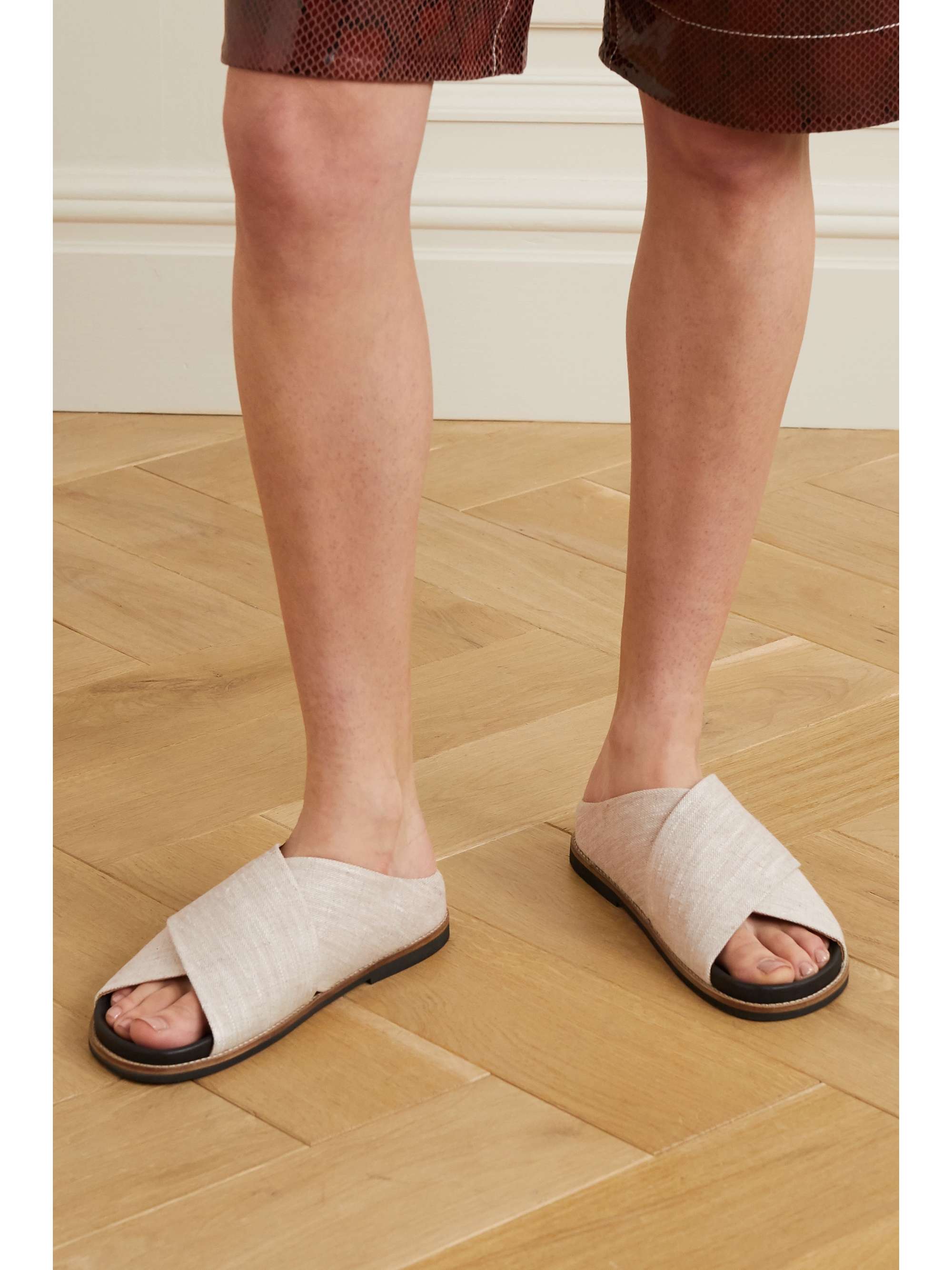 GANNI Mélange canvas sandals