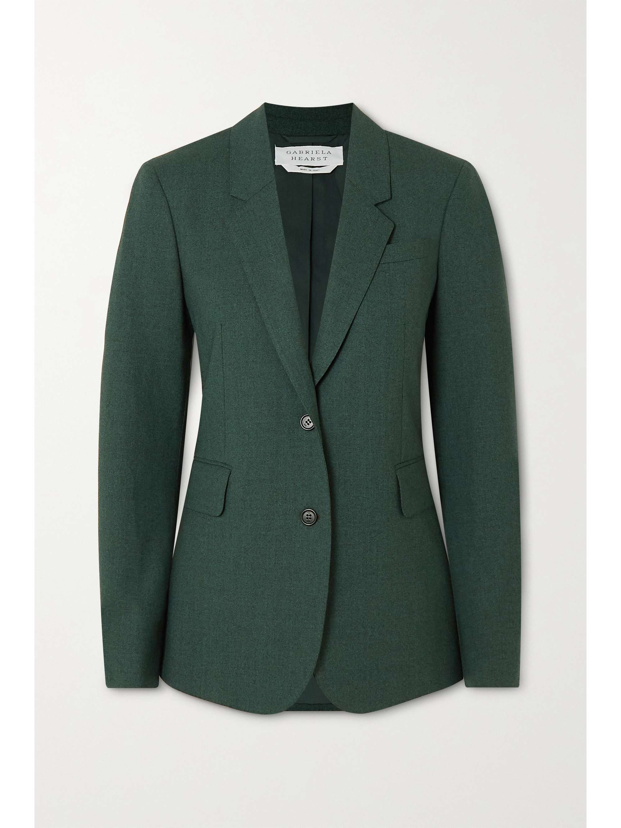 dark green wool blazer