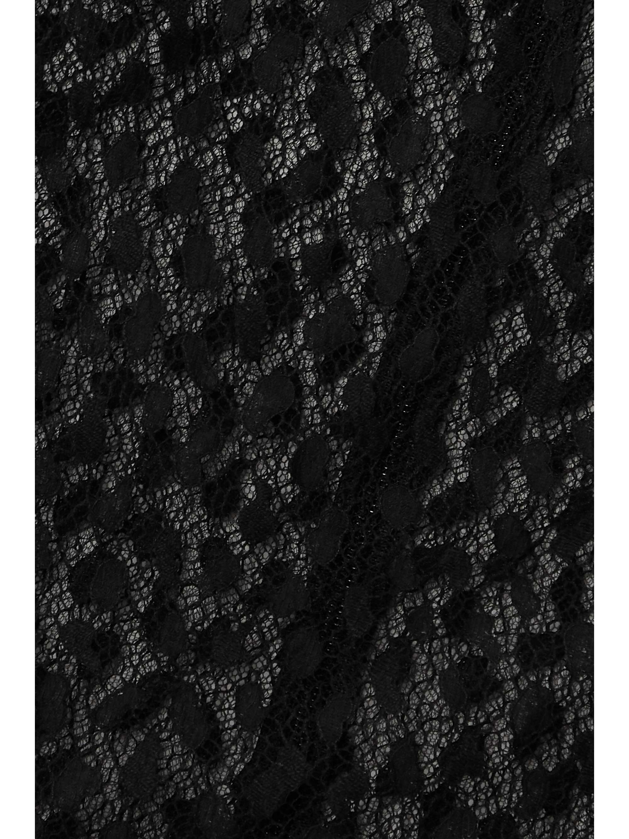 GIVENCHY Cotton-blend lace and velvet mini dress