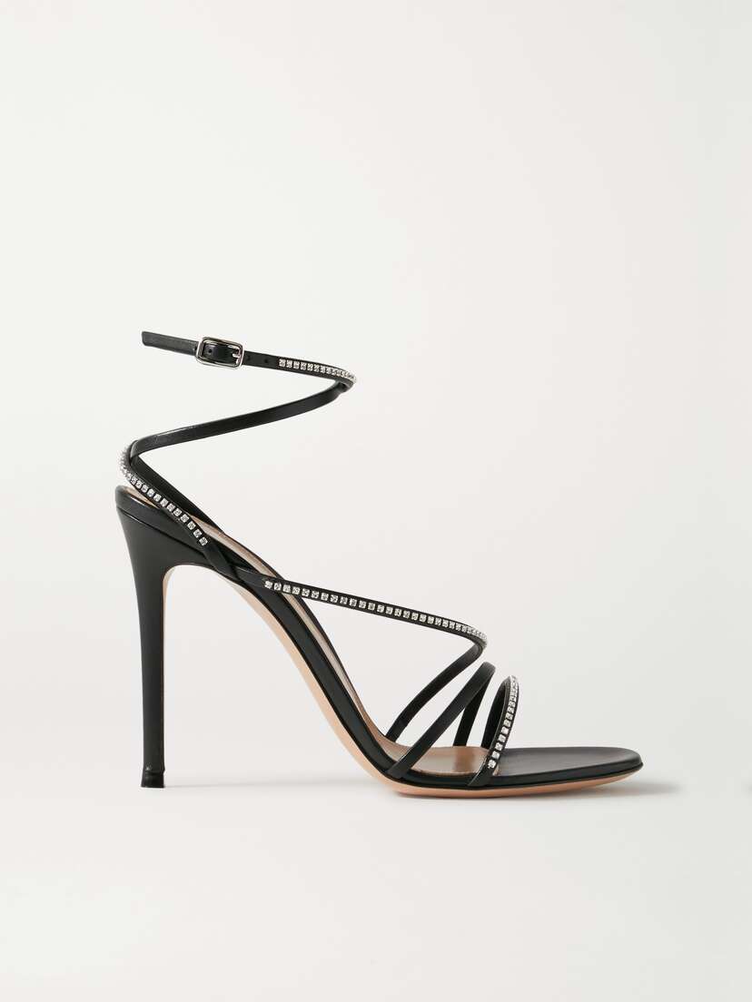 Gianvito Rossi 105 Crystal-embellished Leather Sandals