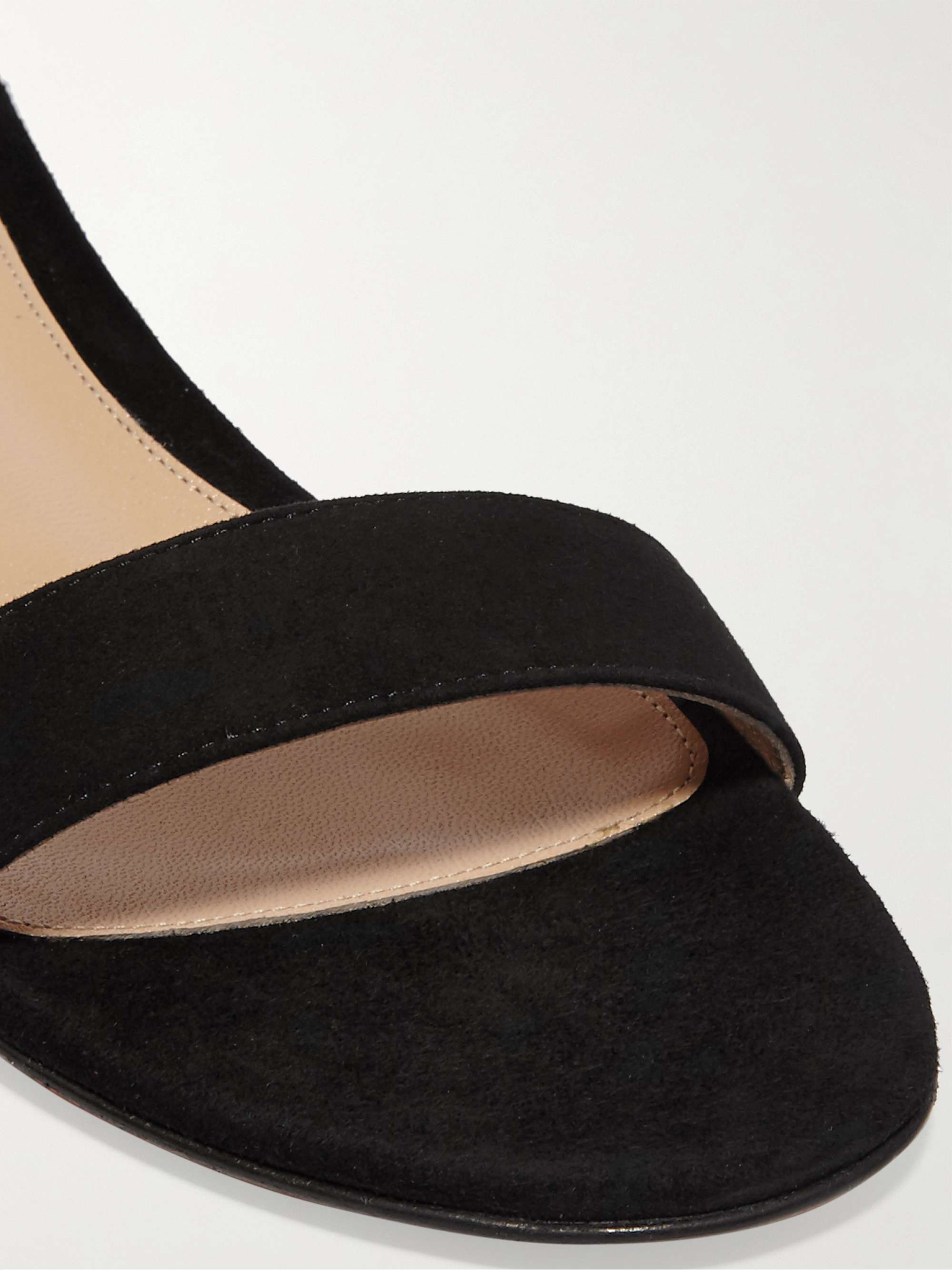 Black Versilia 20 suede sandals | GIANVITO ROSSI | NET-A-PORTER