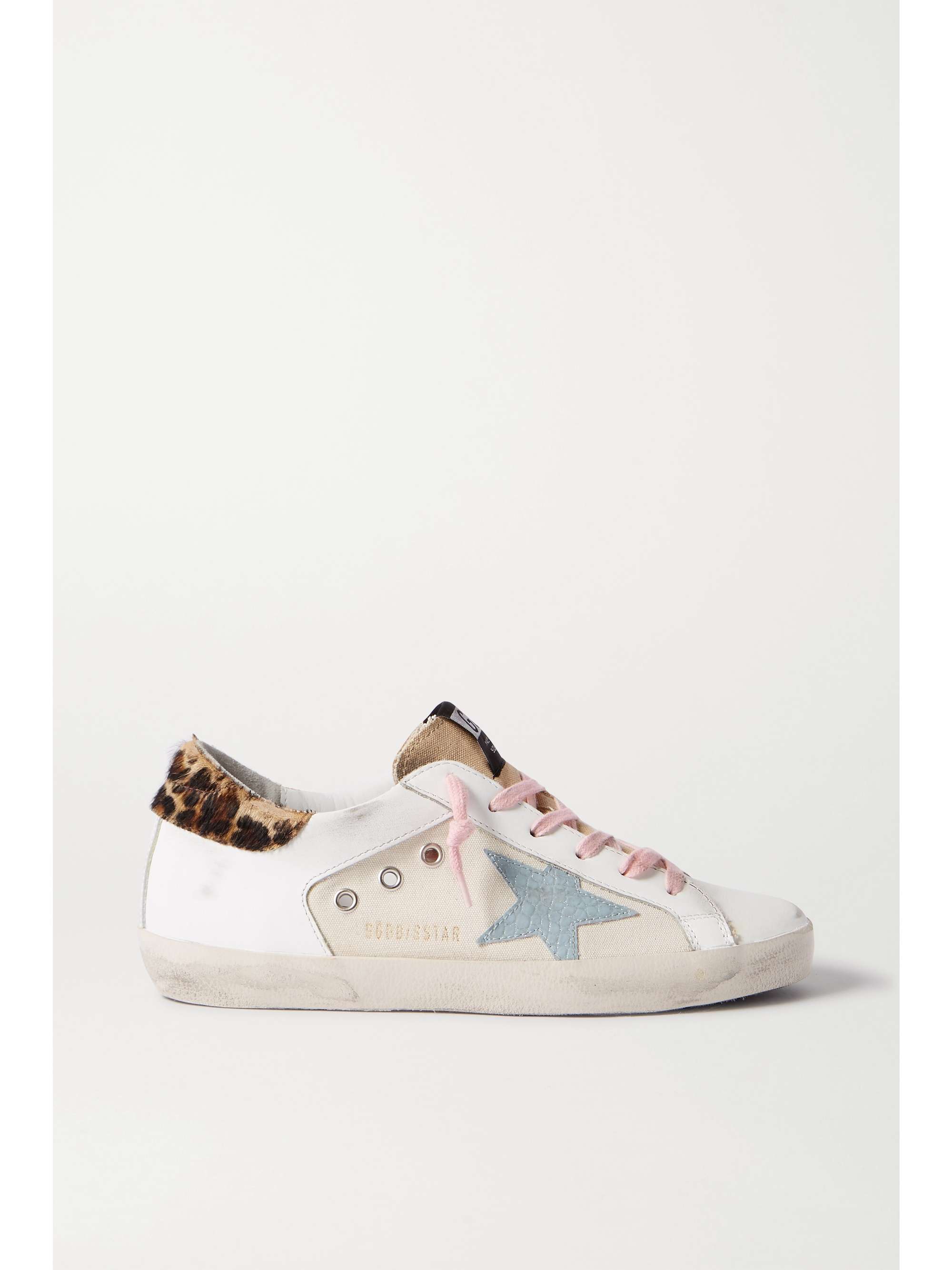 canvas leopard sneakers