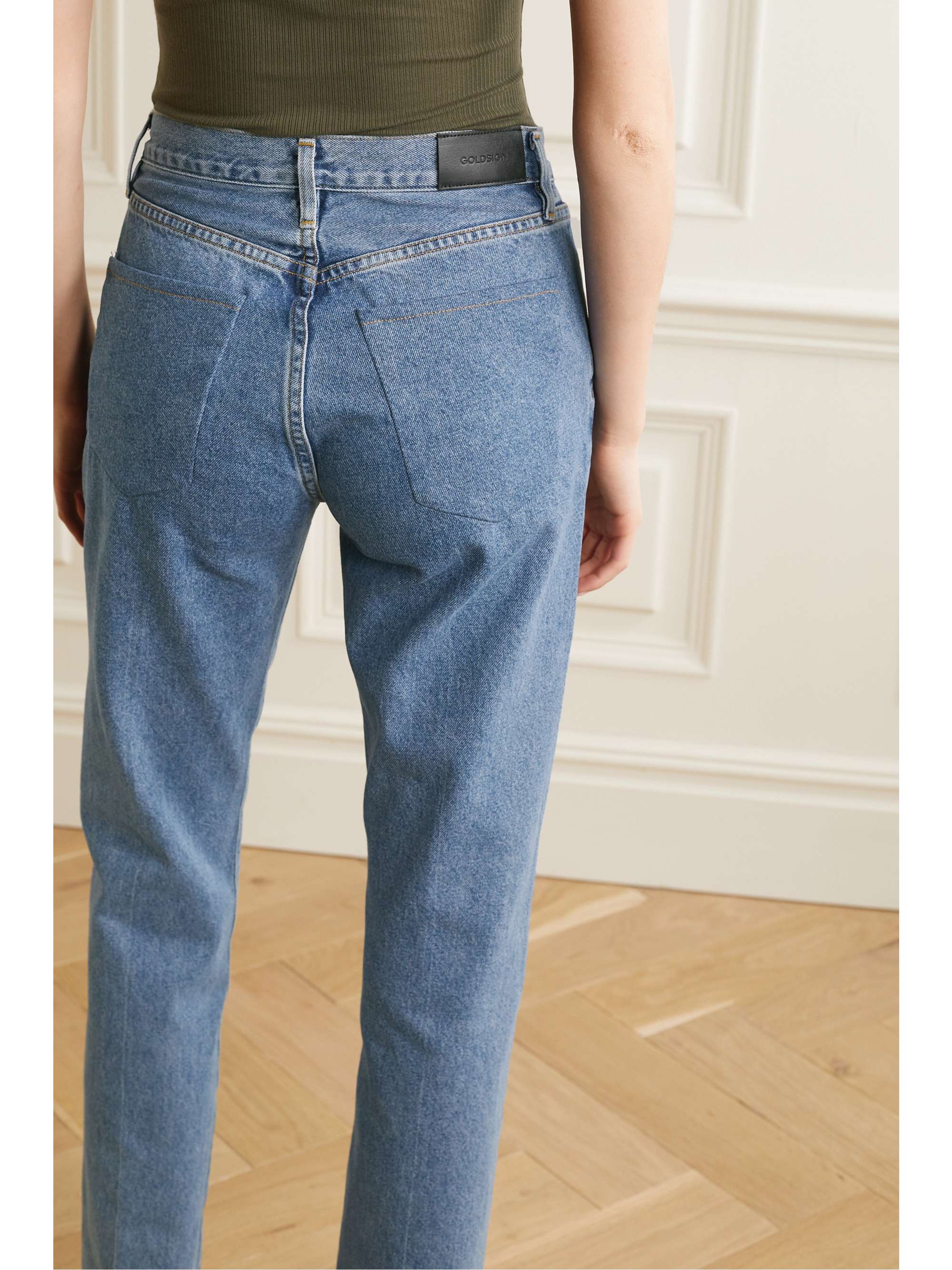GOLDSIGN + NET SUSTAIN Nineties Classic high-rise straight-leg jeans