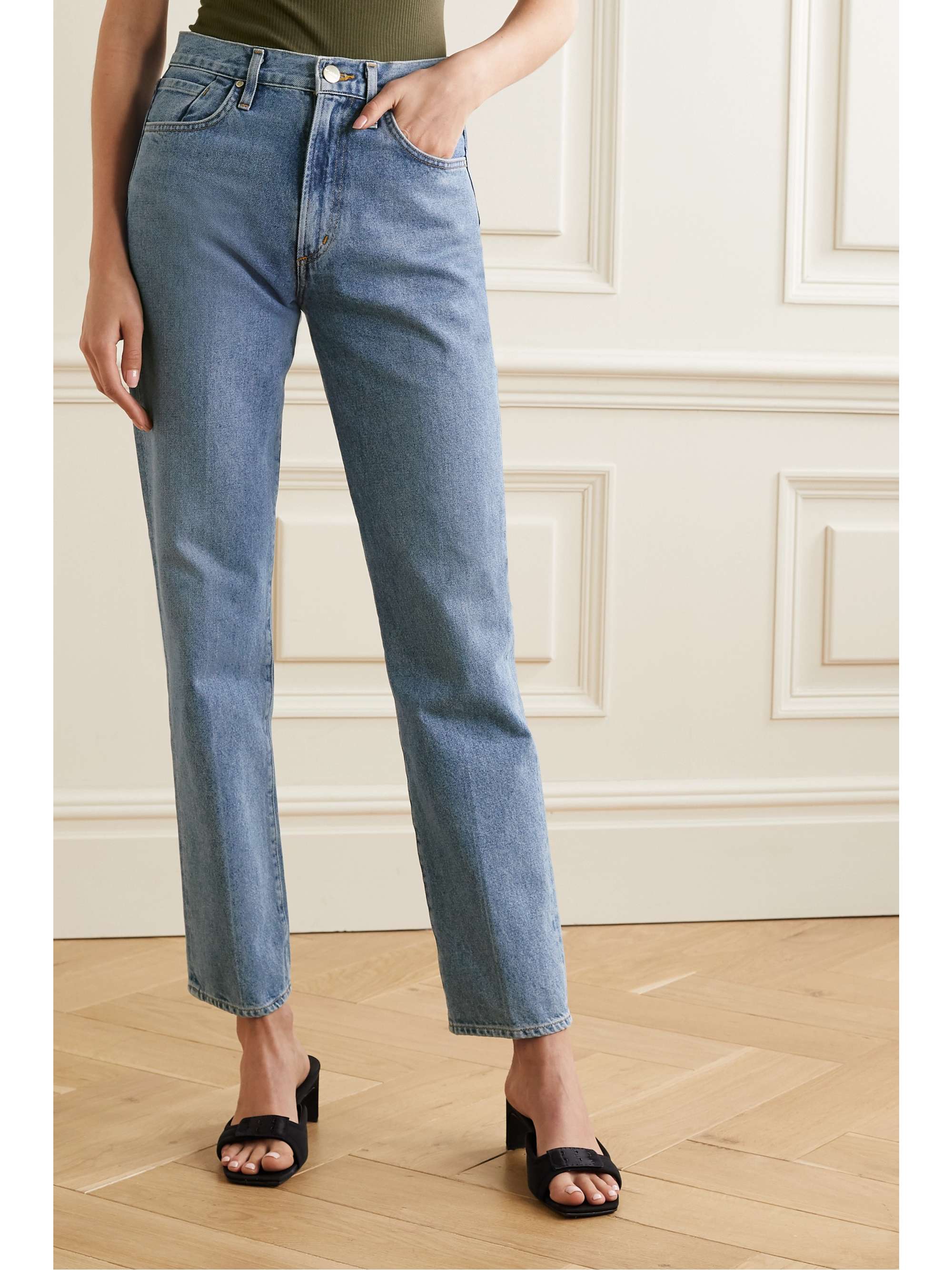 GOLDSIGN + NET SUSTAIN Nineties Classic high-rise straight-leg jeans