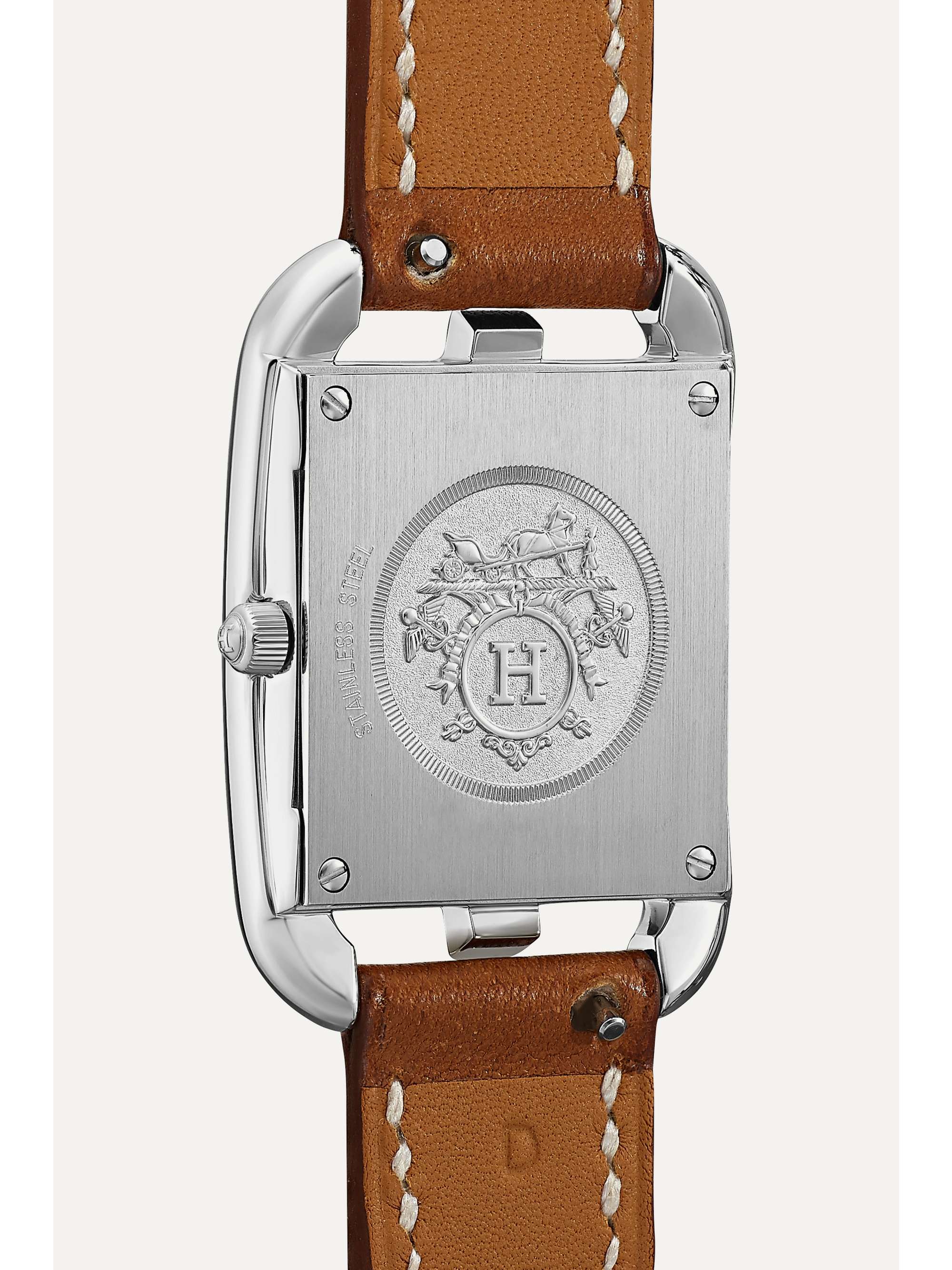 HERMÈS TIMEPIECES Cape Cod 23mm small stainless steel and leather watch