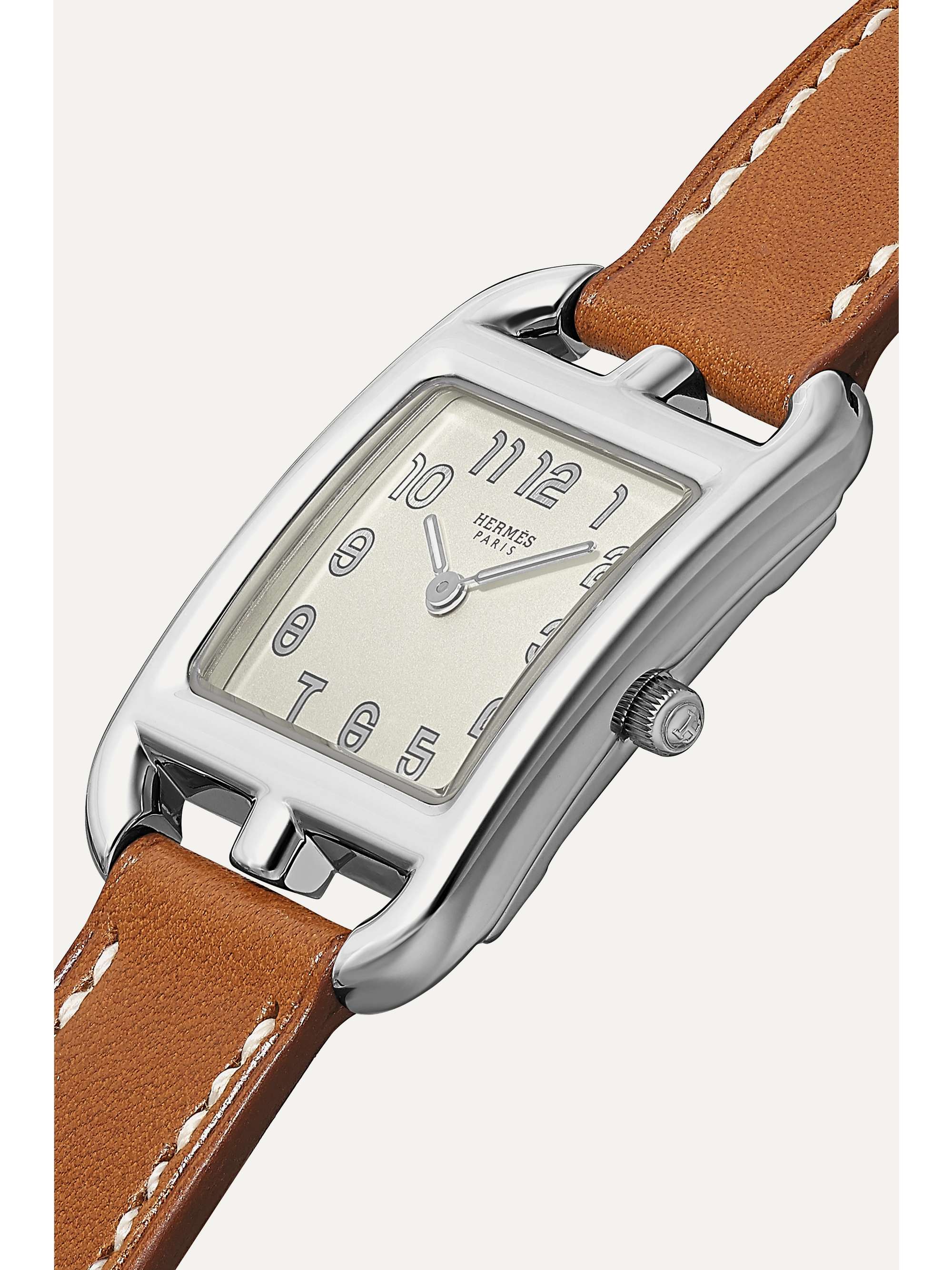 HERMÈS TIMEPIECES Cape Cod 23mm small stainless steel and leather watch