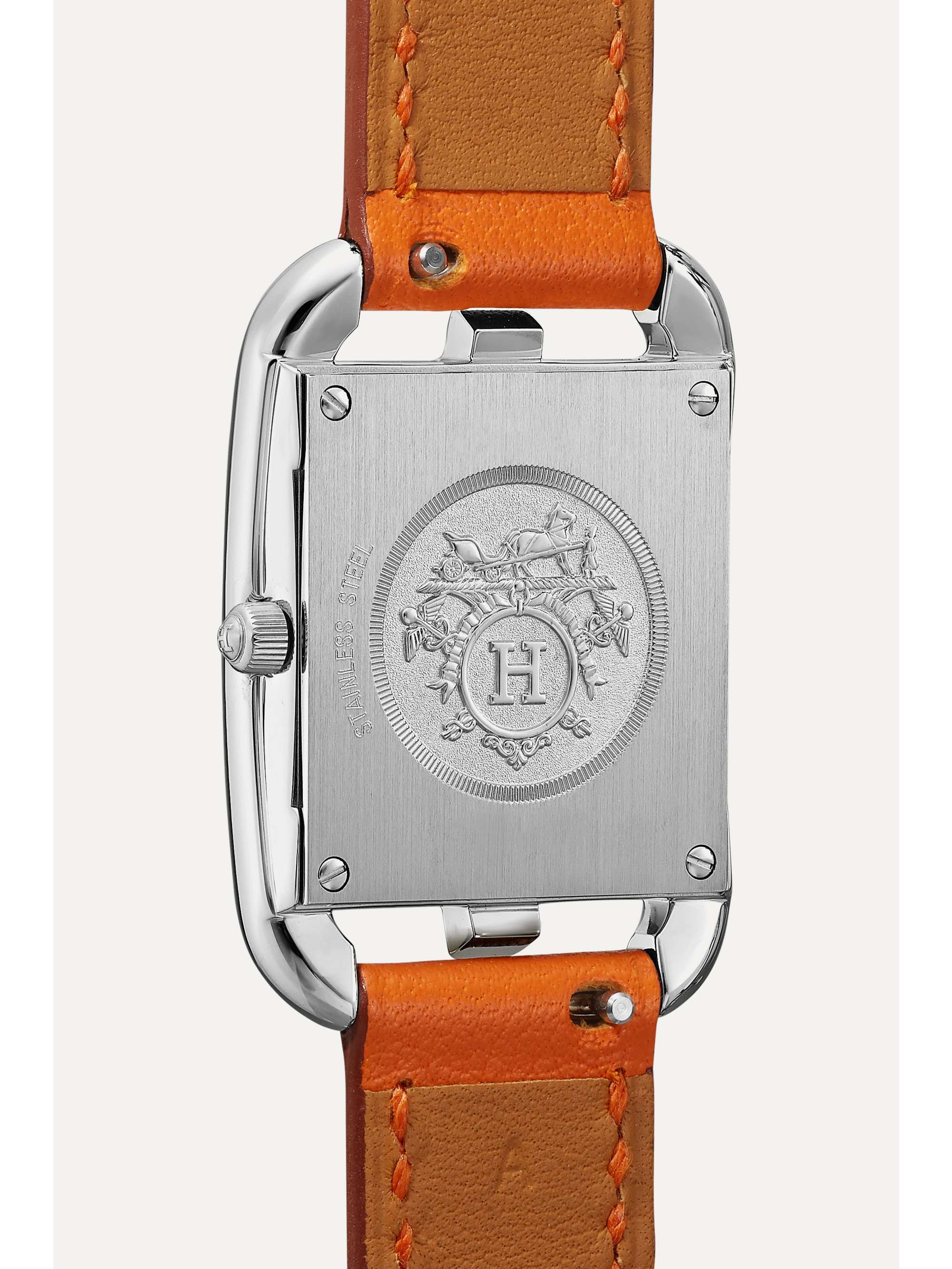 HERMÈS TIMEPIECES Cape Cod 23mm small stainless steel and leather watch