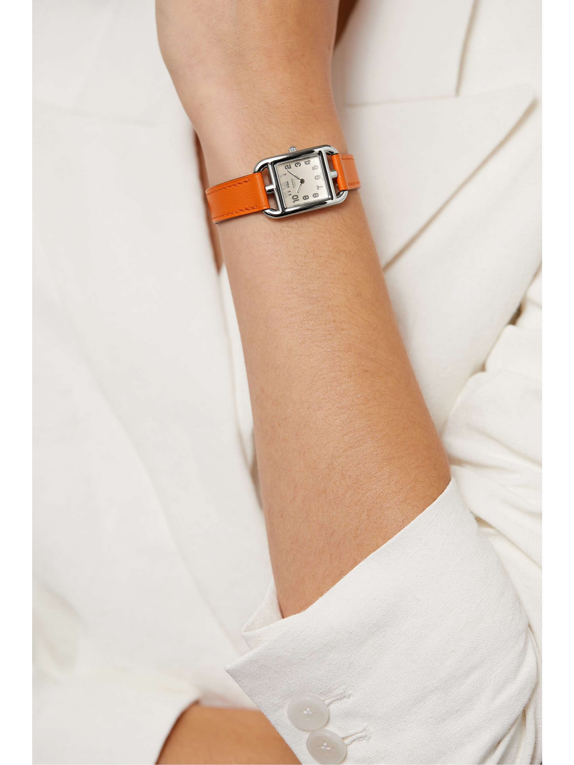HERMÈS TIMEPIECES Cape Cod 23mm small stainless steel and leather watch