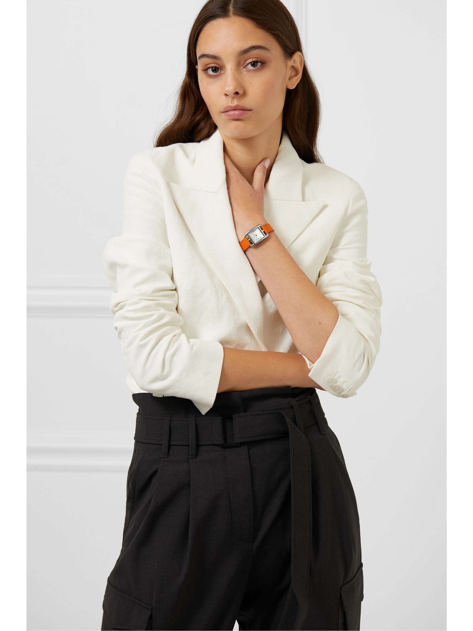 HERMÈS TIMEPIECES Cape Cod 23mm small stainless steel and leather watch