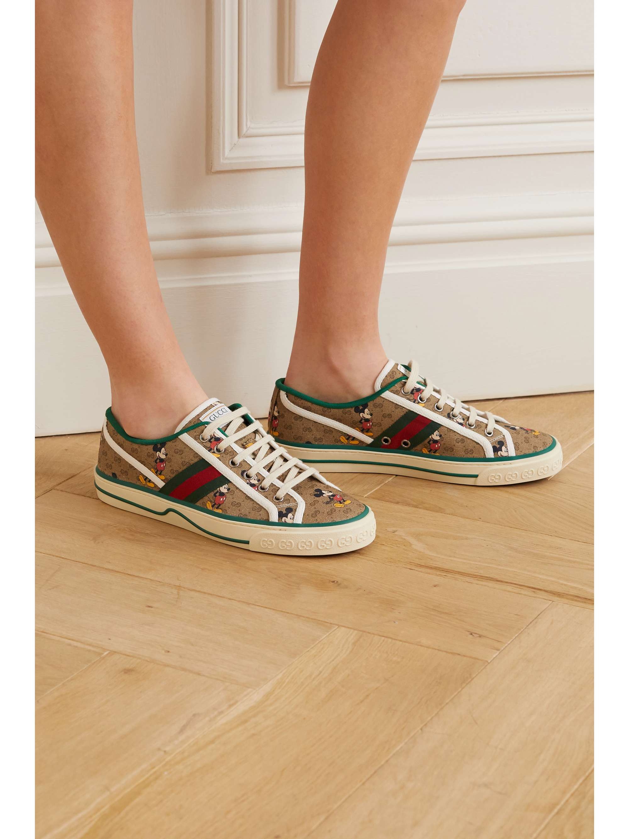 GUCCI + Disney printed canvas sneakers | NET-A-PORTER GUCCI + Disney printed canvas sneakers | NET-A-PORTER