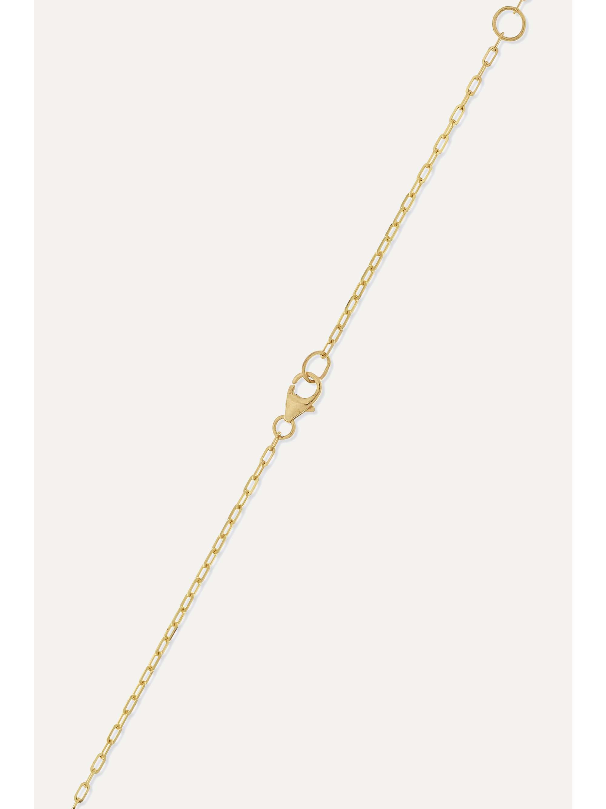 HARRIS ZHU 14-karat gold, crystal quartz and diamond necklace